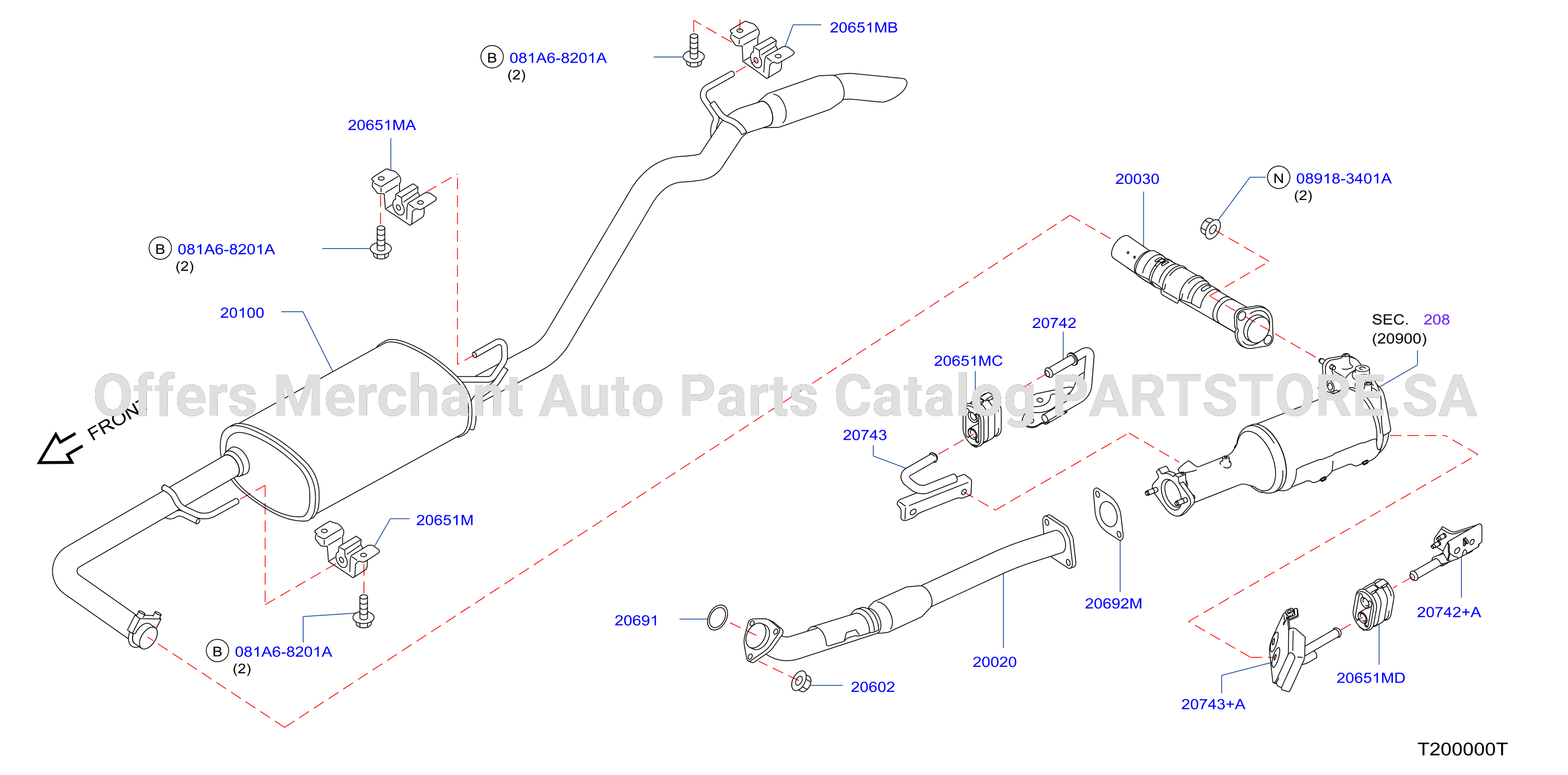 Exhaust Tube Muffler W / Diesel Particulate Filter