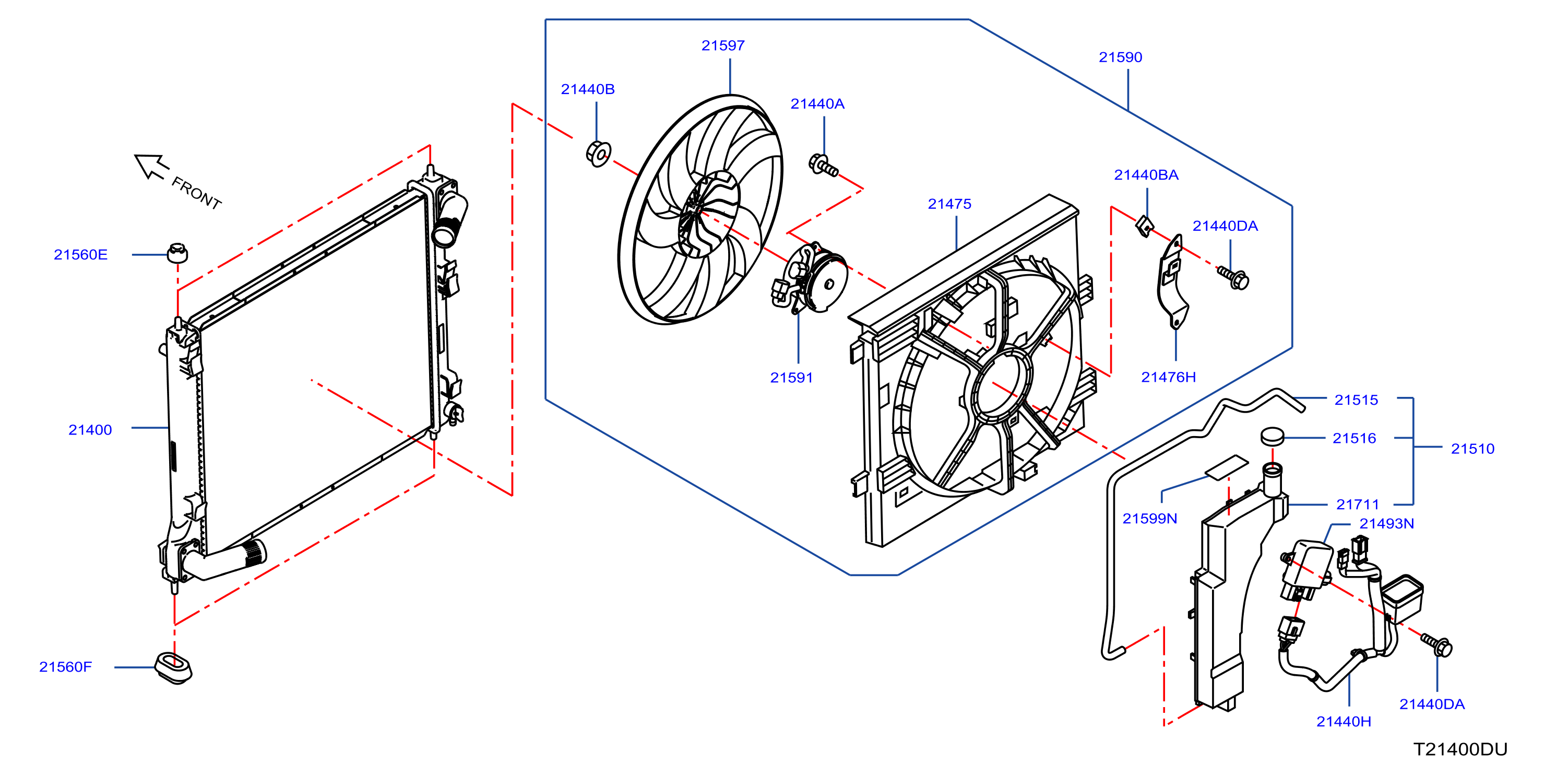 Radiator Shroud Inverter Cooling Fitting Parts