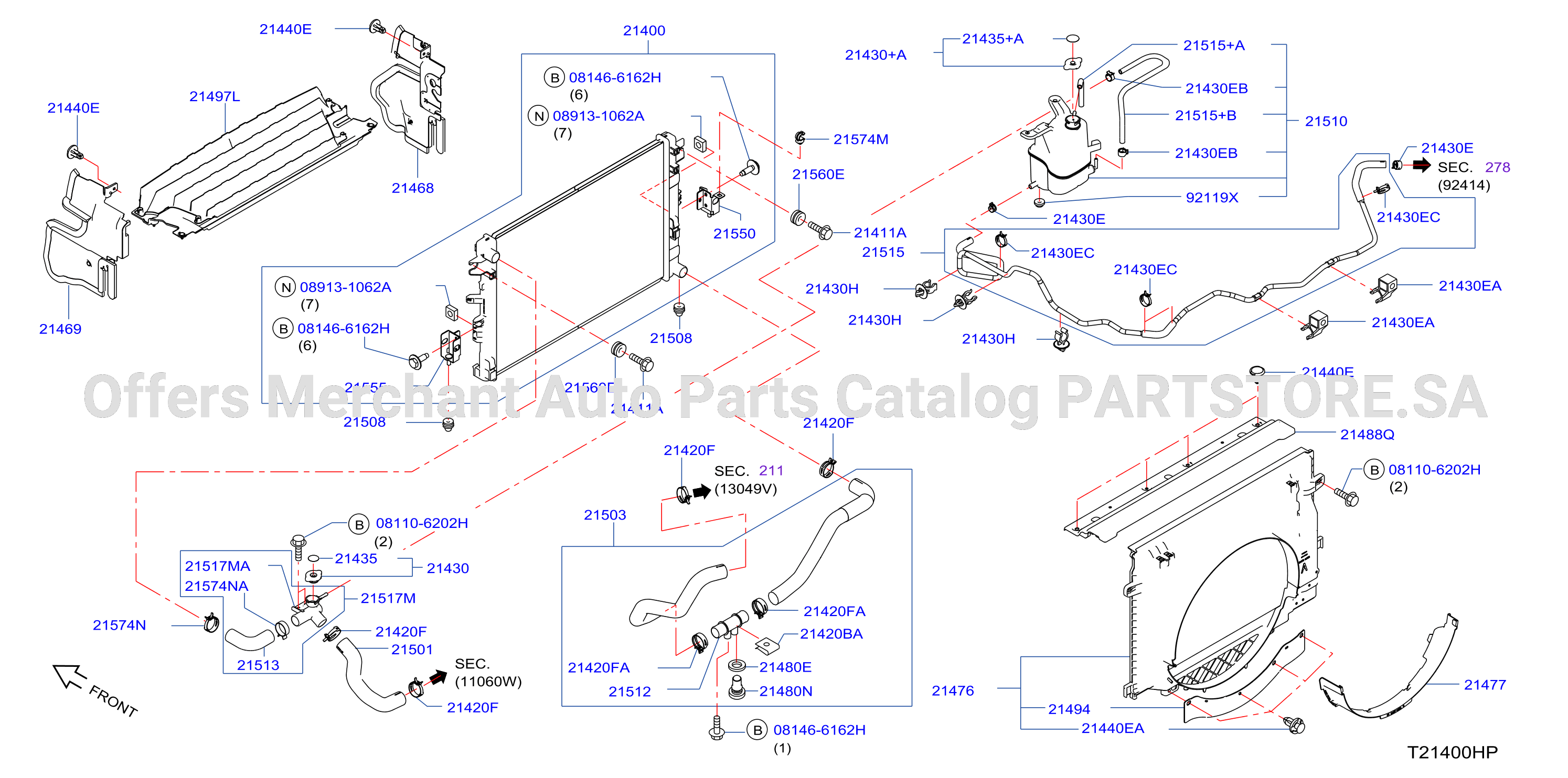 Radiator Shroud Inverter Cooling Fitting Parts