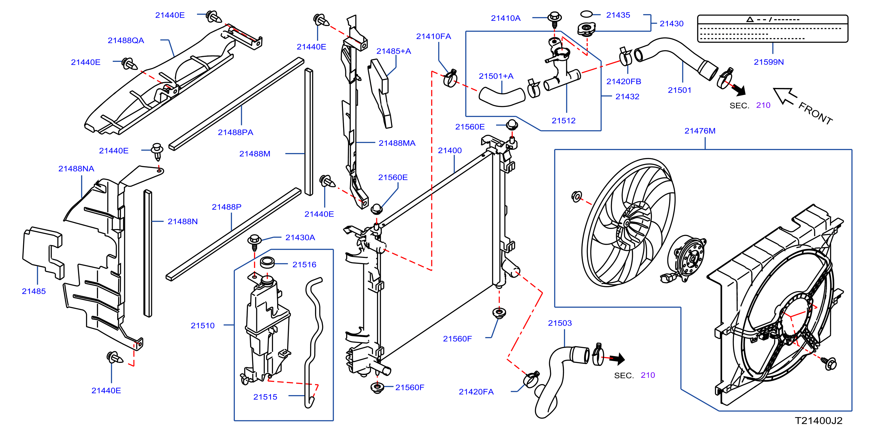 Radiator Shroud Inverter Cooling Fitting Parts