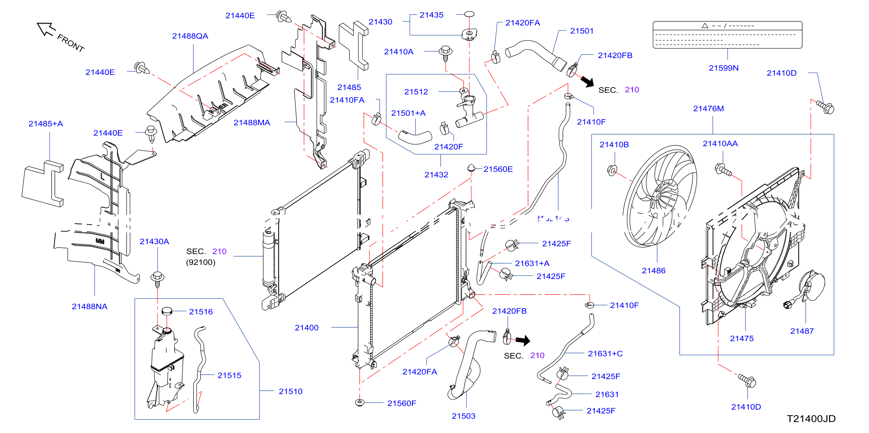 Radiator Shroud Inverter Cooling Fitting Parts