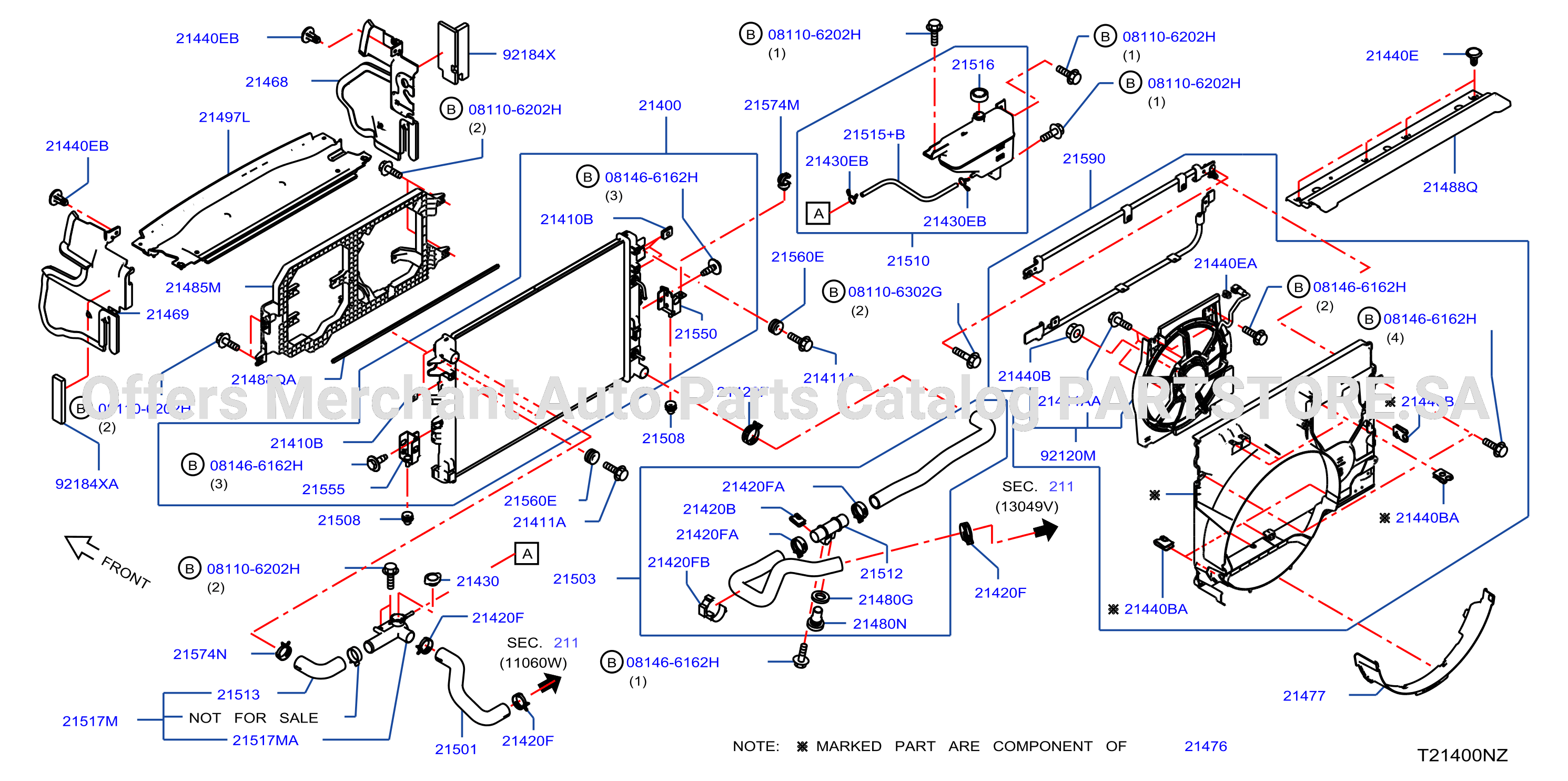 Radiator Shroud Inverter Cooling Fitting Parts