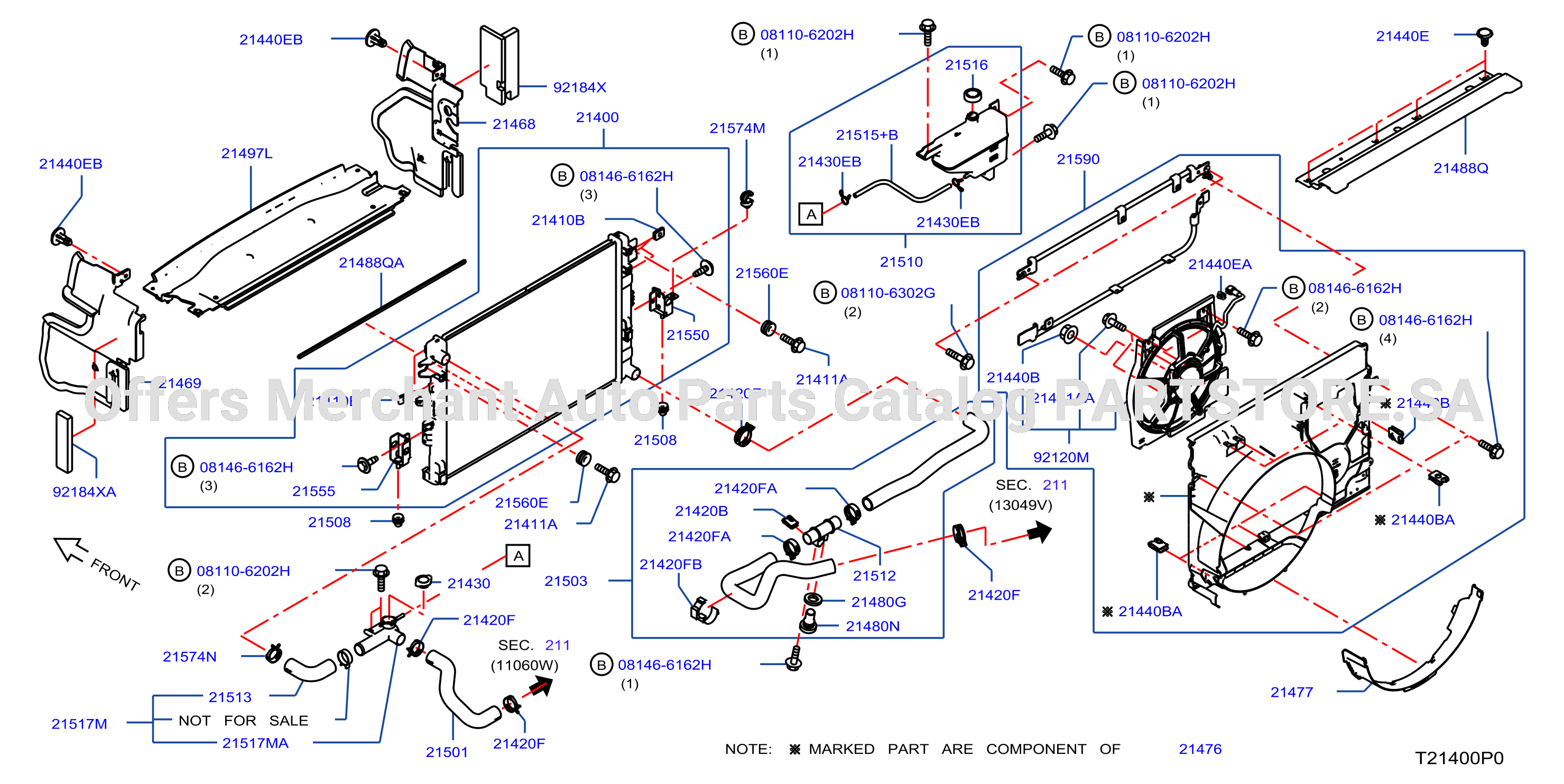 Radiator Shroud Inverter Cooling Fitting Parts