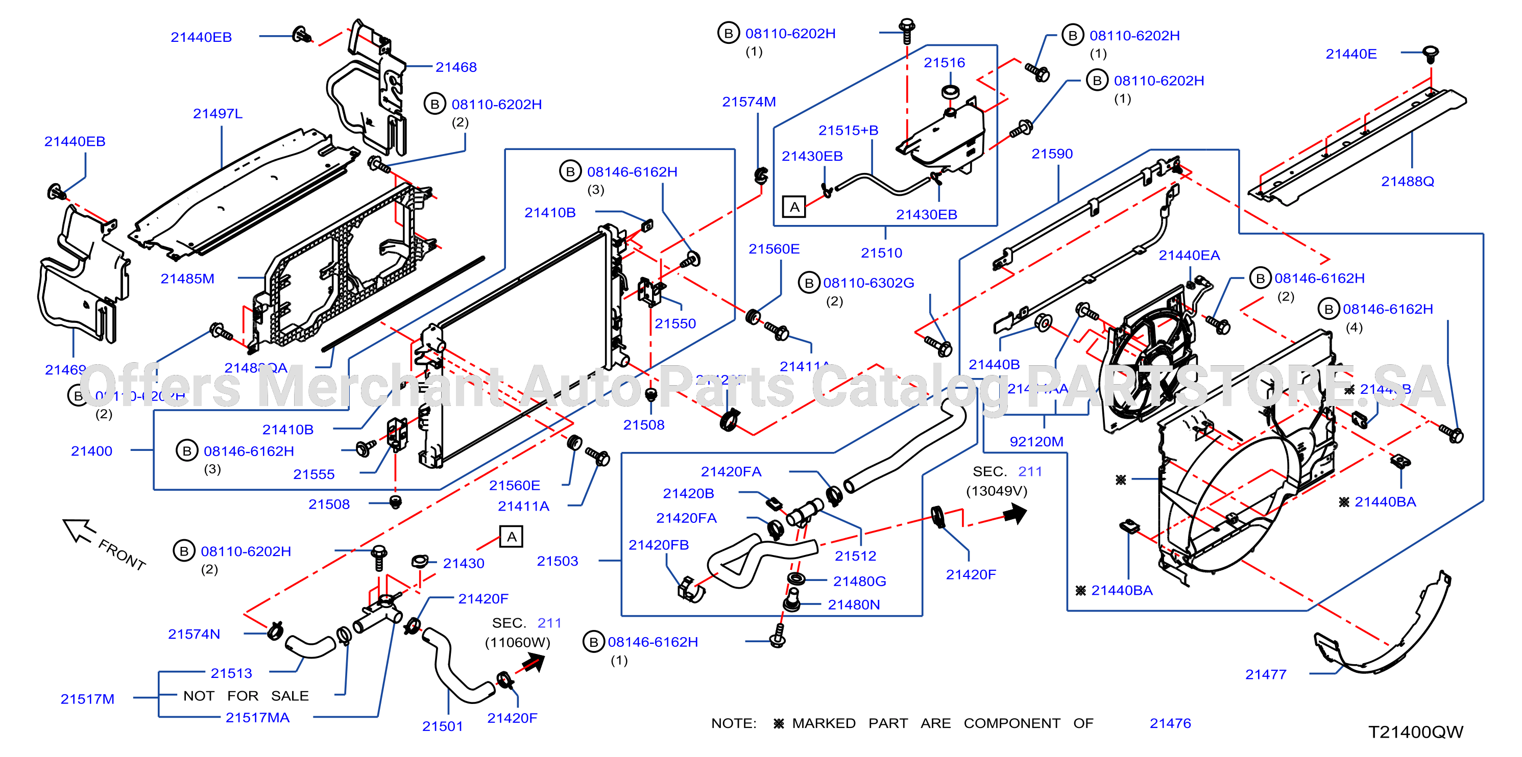Radiator Shroud Inverter Cooling Fitting Parts