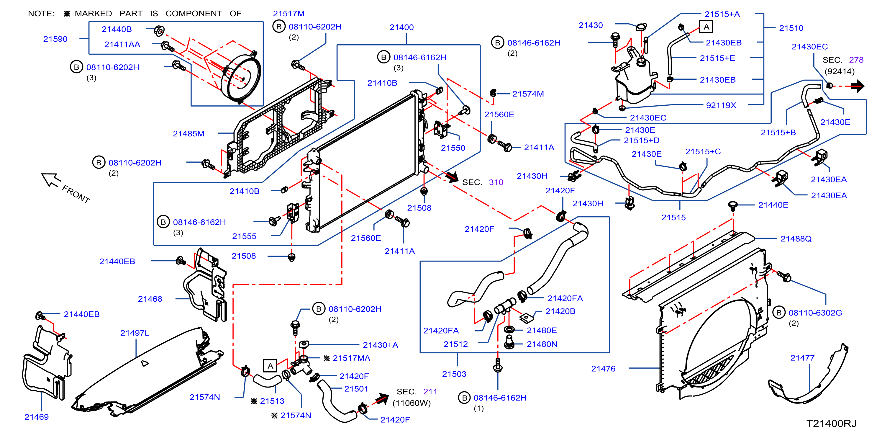 Radiator Shroud Inverter Cooling Fitting Parts