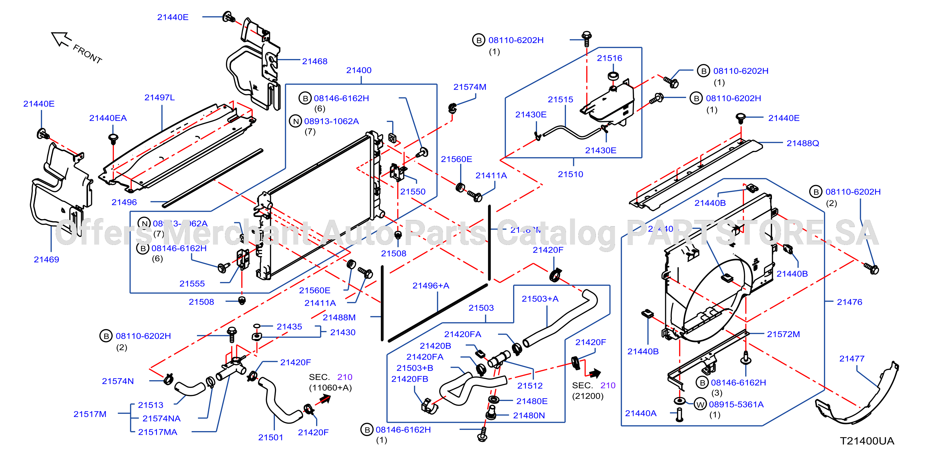 Radiator Shroud Inverter Cooling Fitting Parts