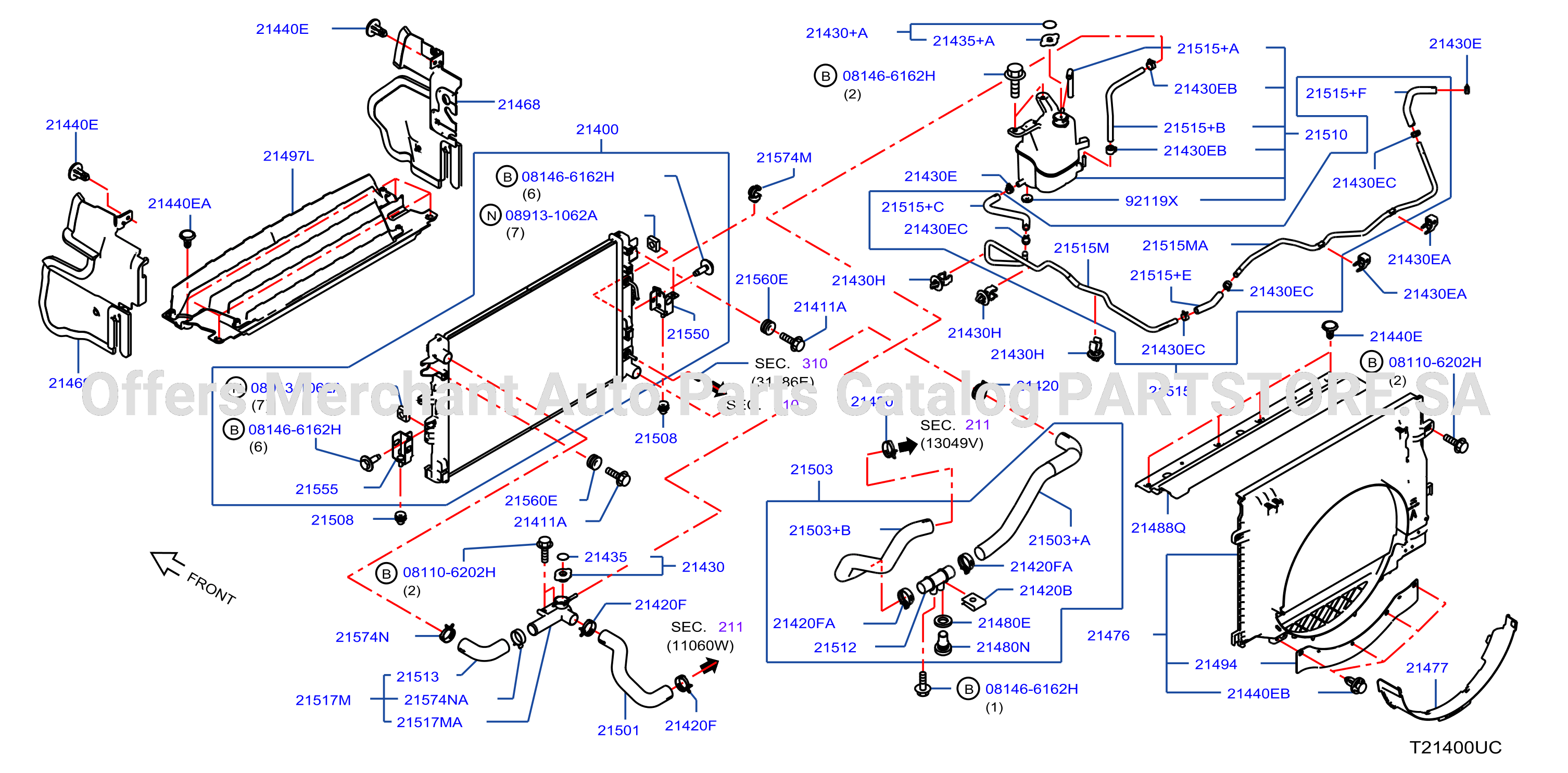 Radiator Shroud Inverter Cooling Fitting Parts