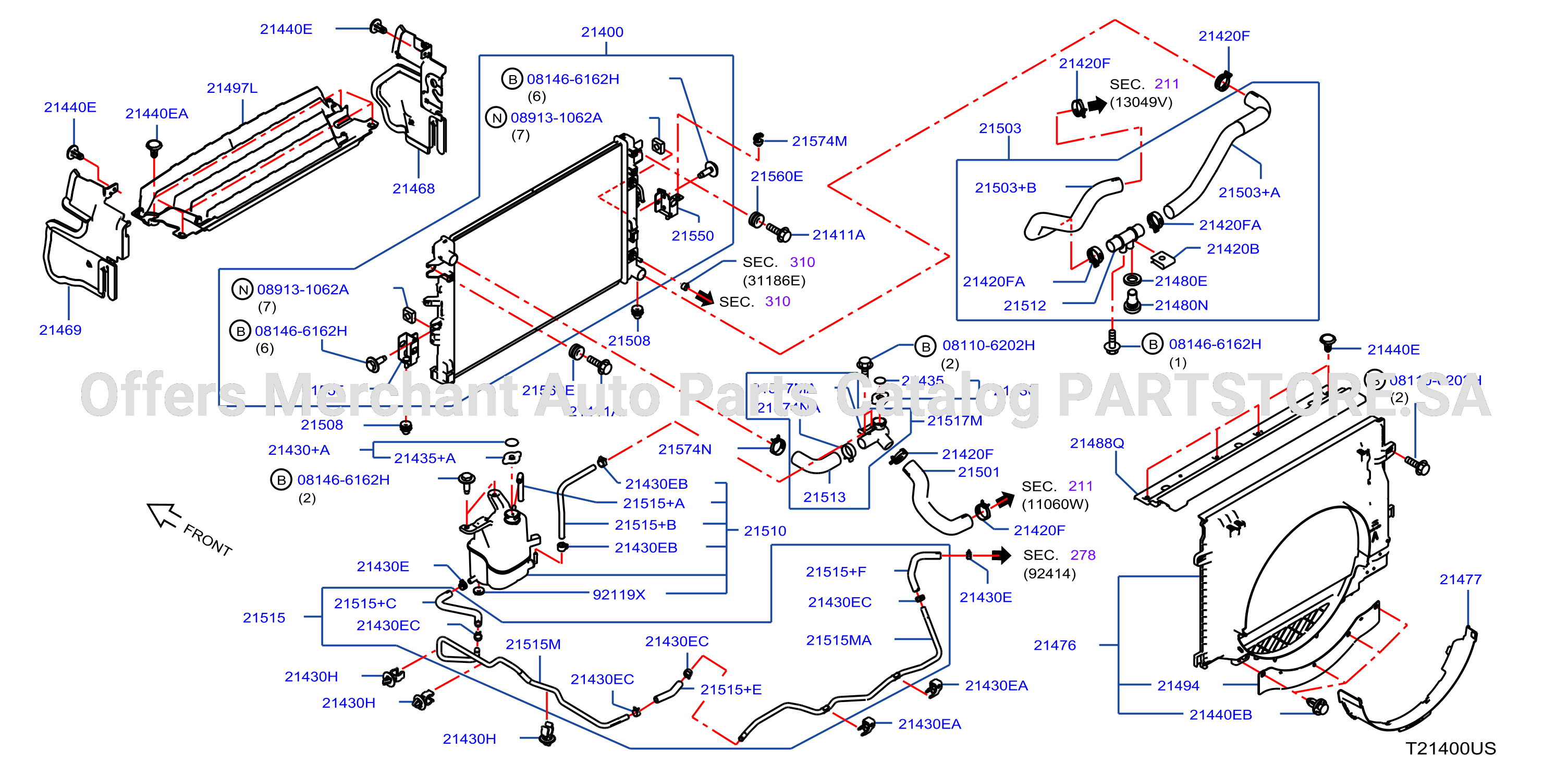 Radiator Shroud Inverter Cooling Fitting Parts