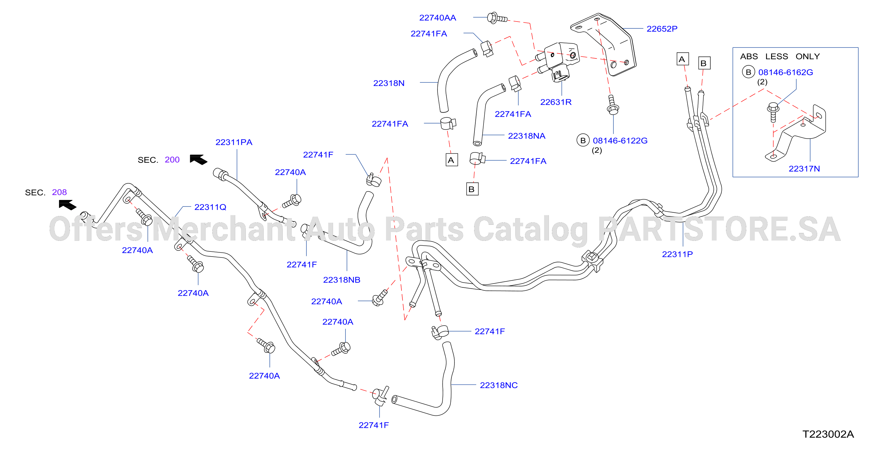 Engine Control Vacuum Piping W / Dpf
