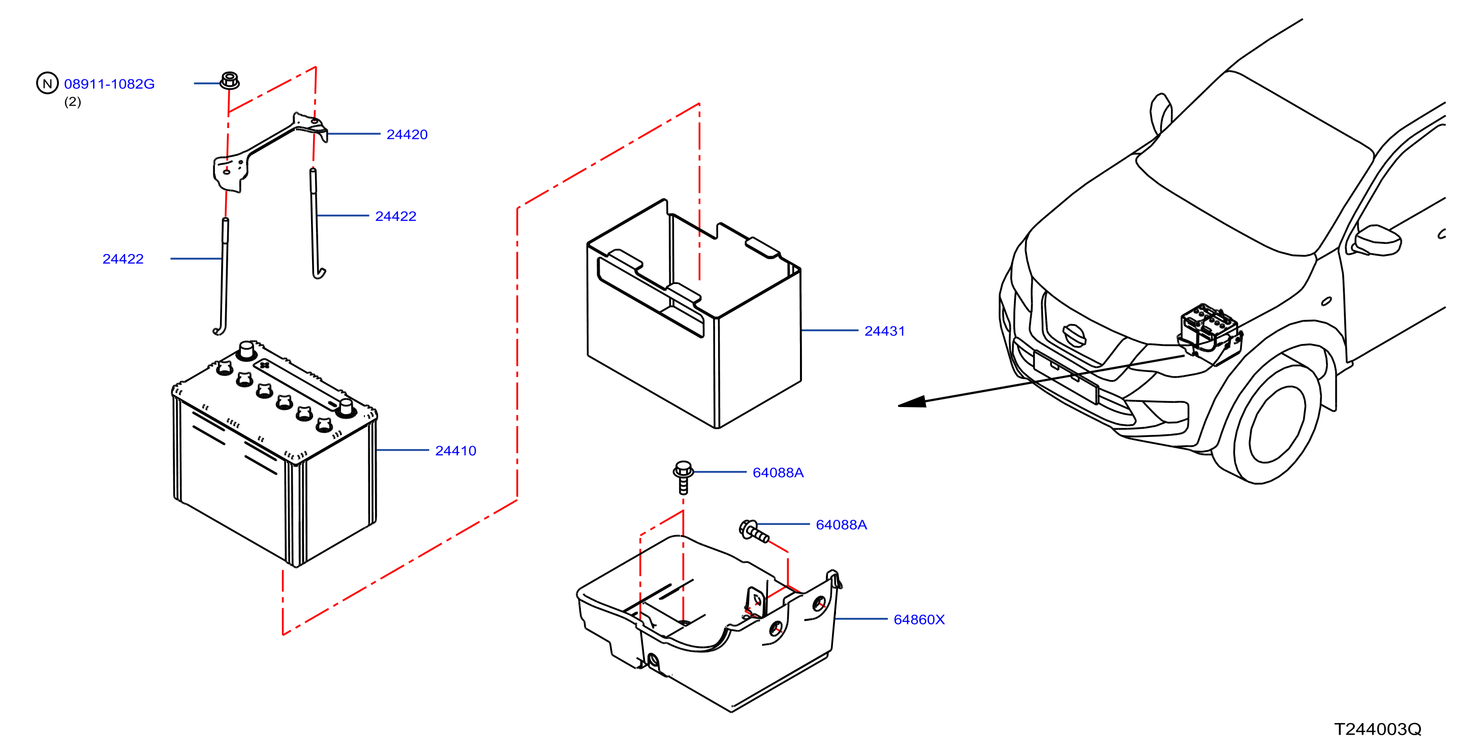 Battery Battery Mounting Yd25Ddti