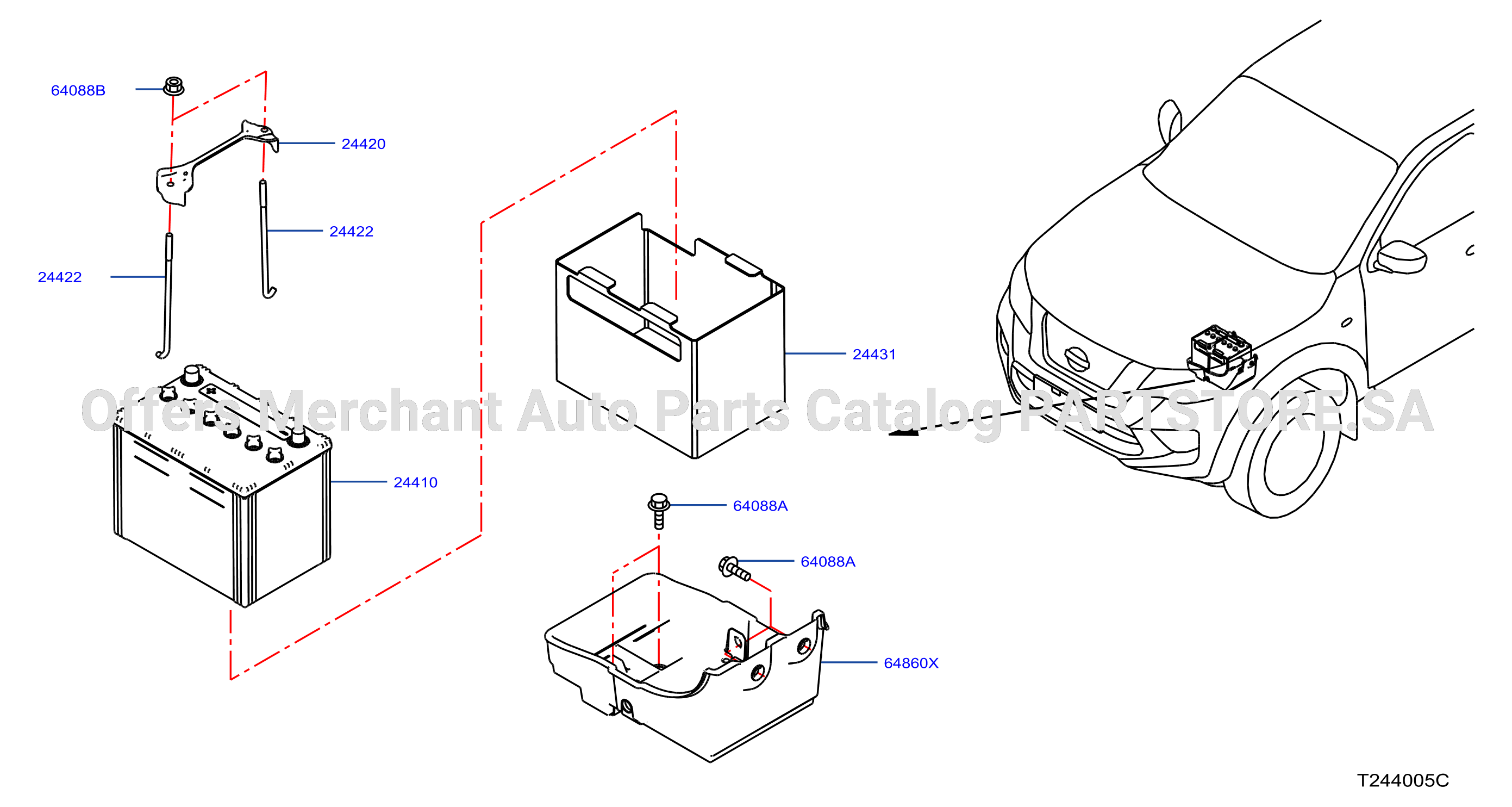 Battery Battery Mounting Yd25Ddti