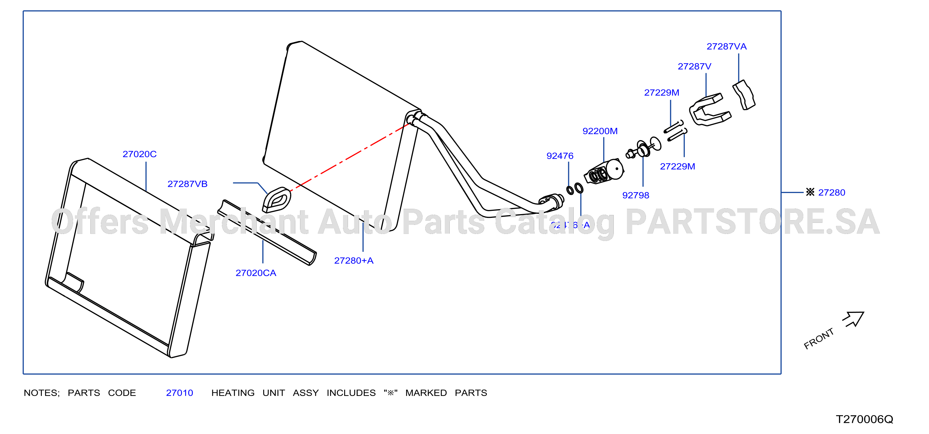 Heater Blower Unit Evaprator Assy