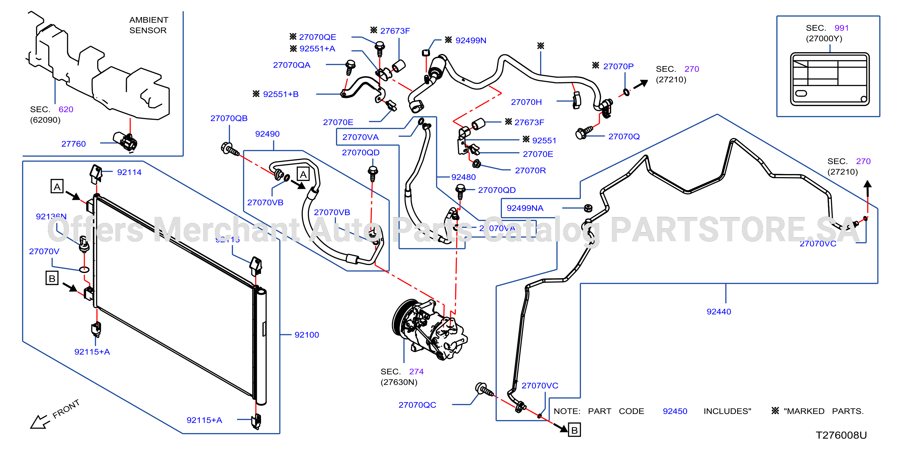 Condenser Liquid Tank Piping Euro6