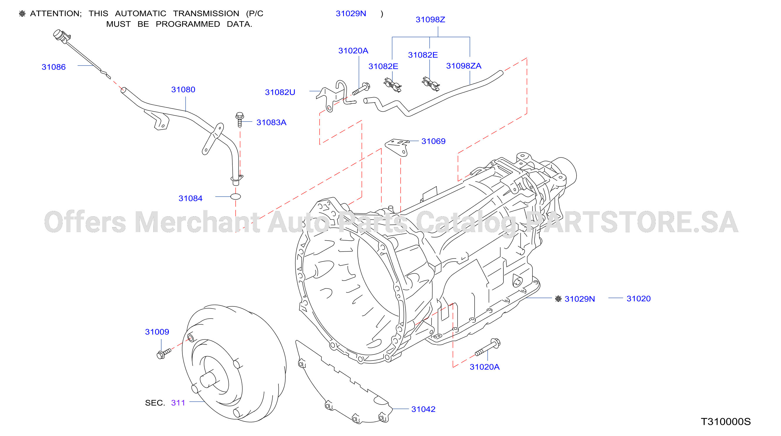 Auto Transmission Transaxle Fitting Assembly Fitting Parts