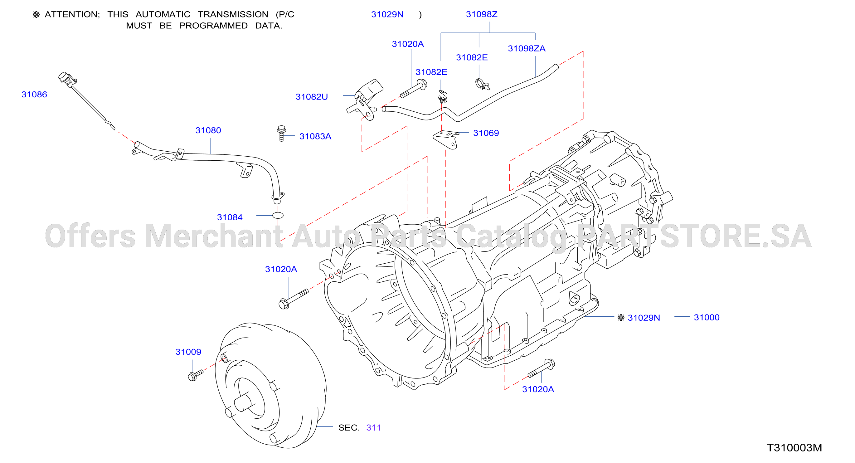 Auto Transmission Transaxle Fitting Assembly Fitting Parts