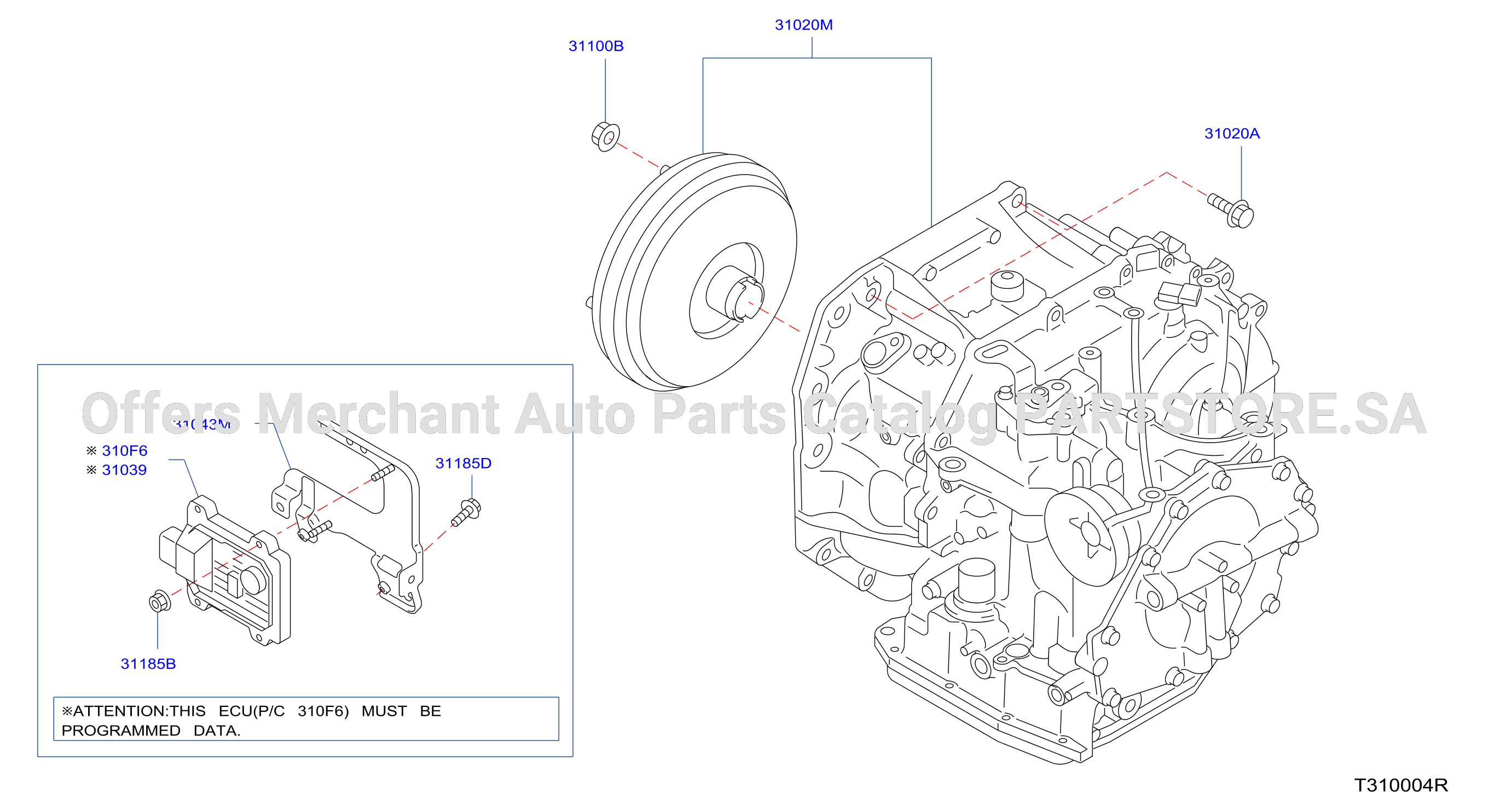 Auto Transmission Transaxle Fitting Assembly Fitting Parts