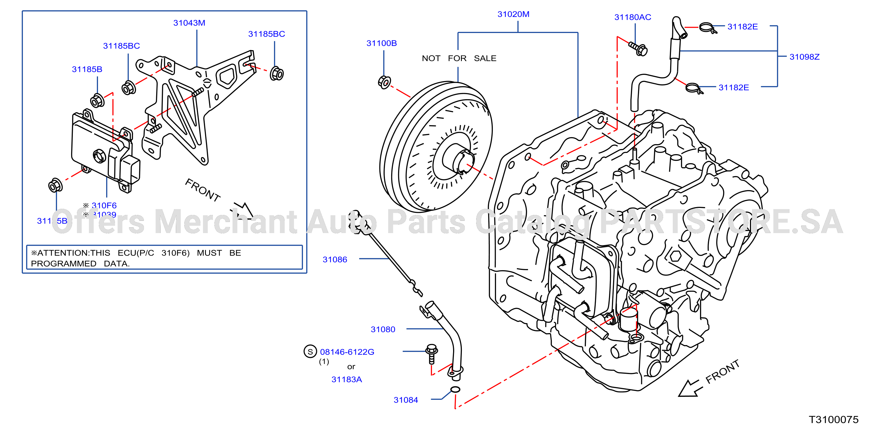 Auto Transmission Transaxle Fitting Assembly Fitting Parts