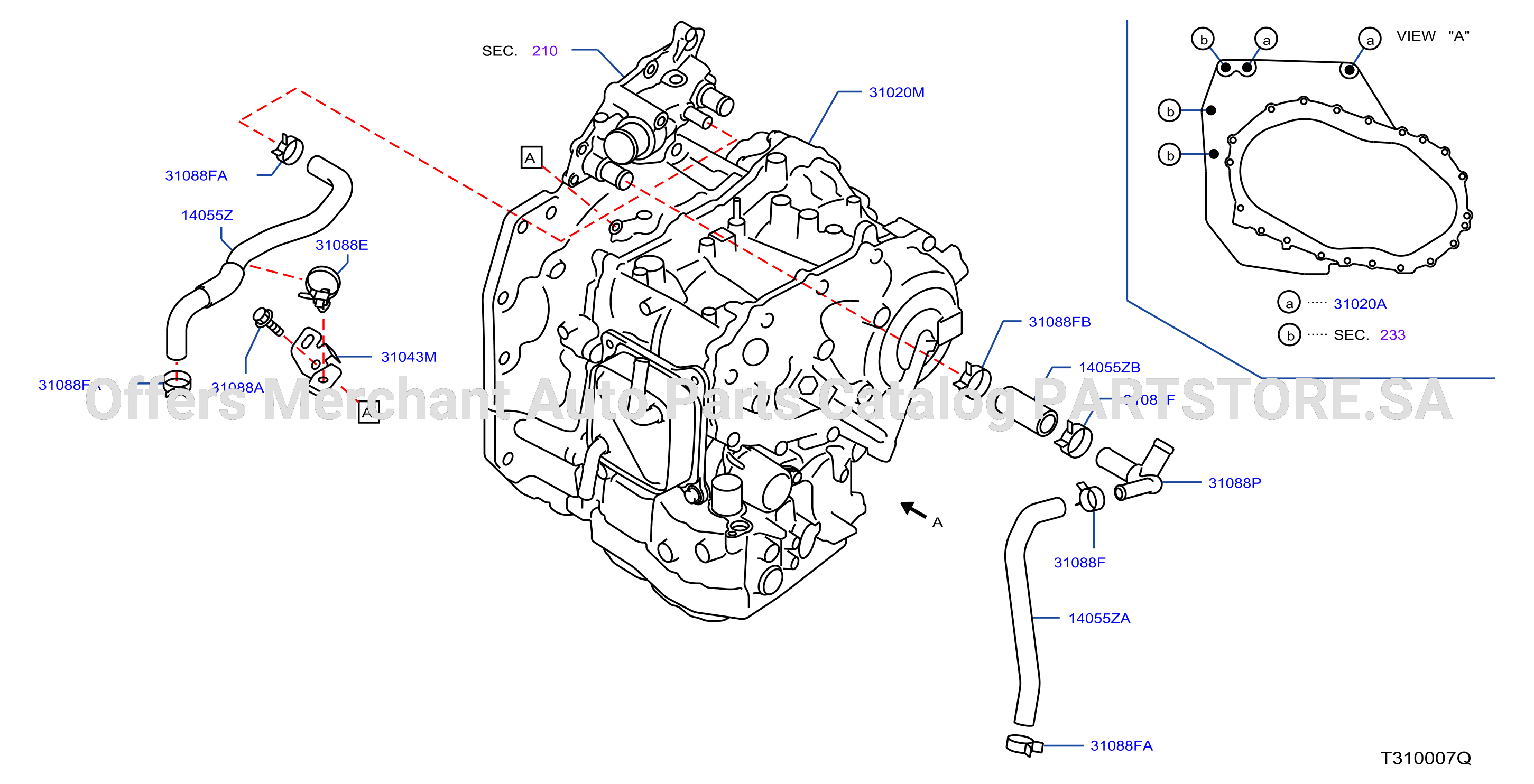 Auto Transmission Transaxle Fitting Oil Cooler Tube Parts