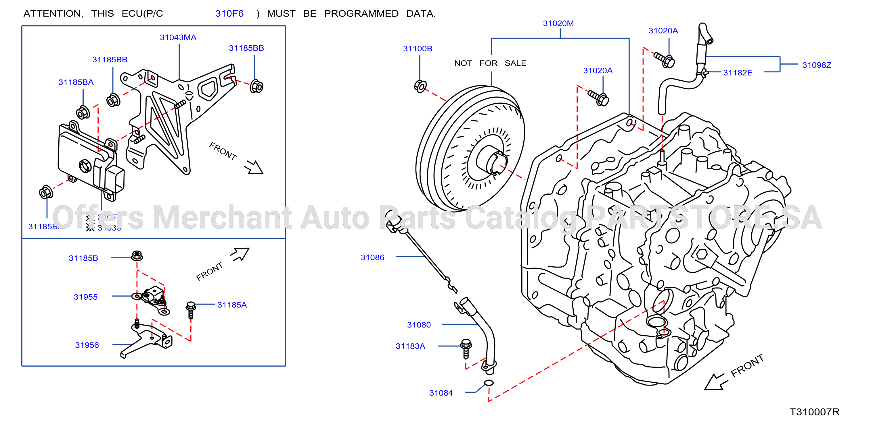 Auto Transmission Transaxle Fitting Assembly Fitting Parts