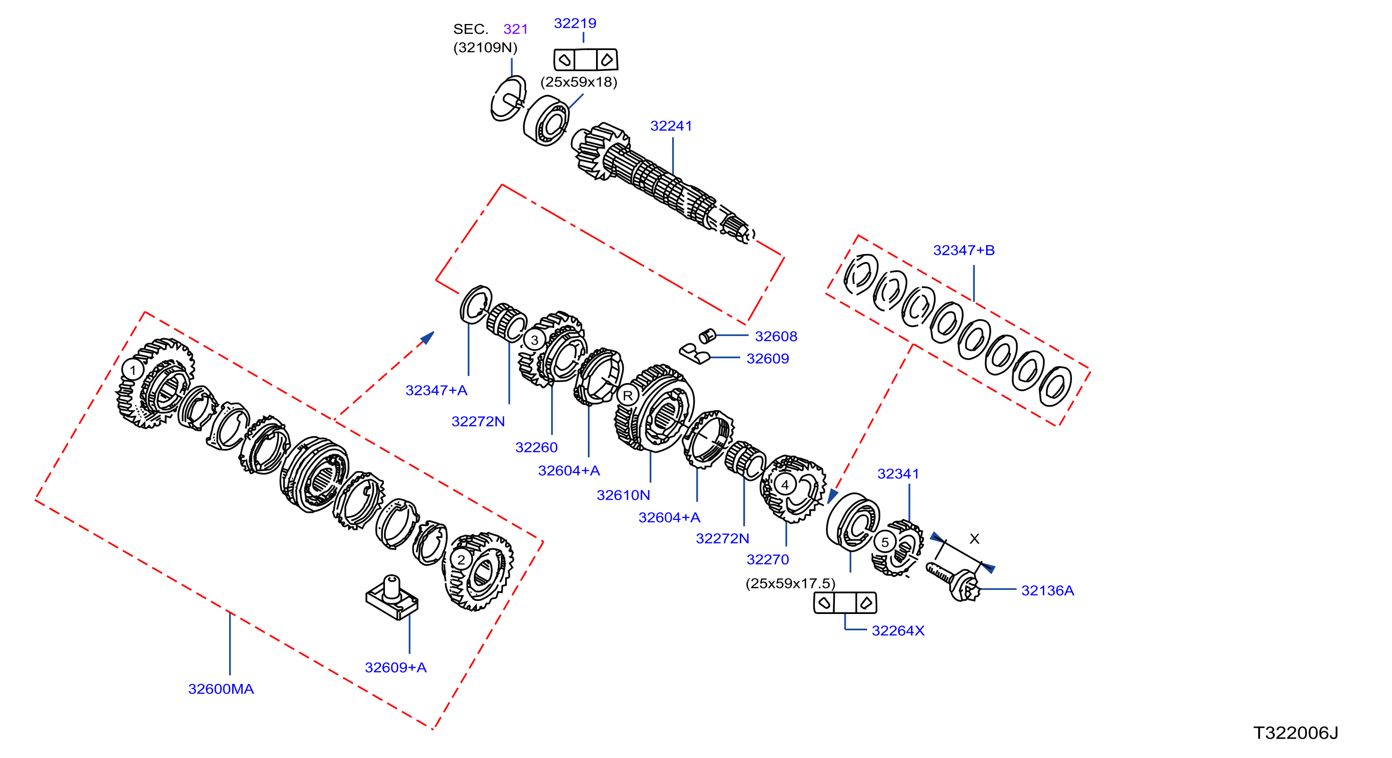 Transmission Gear Output Shaft