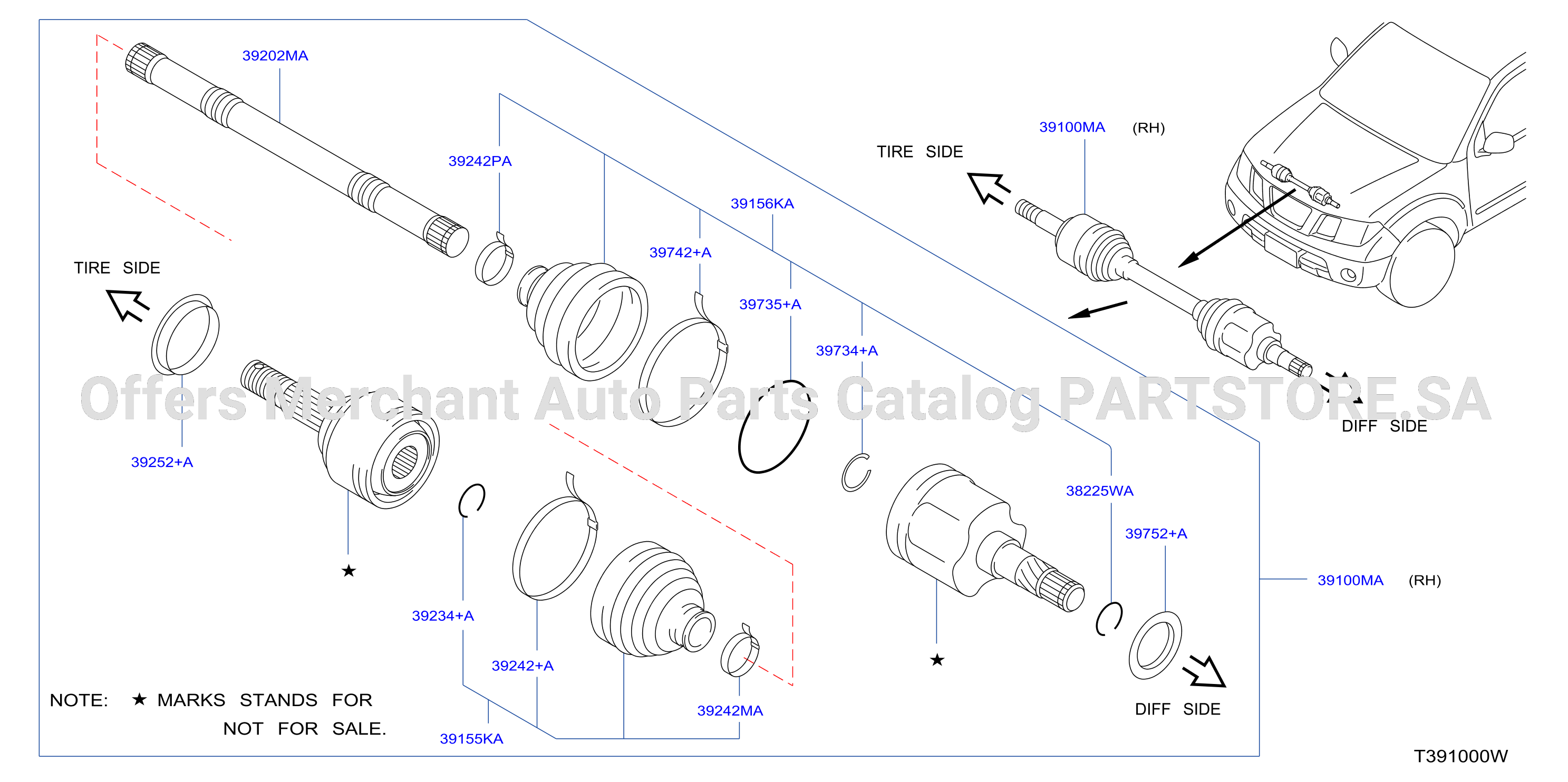 Front Drive Shaft Rh Side
