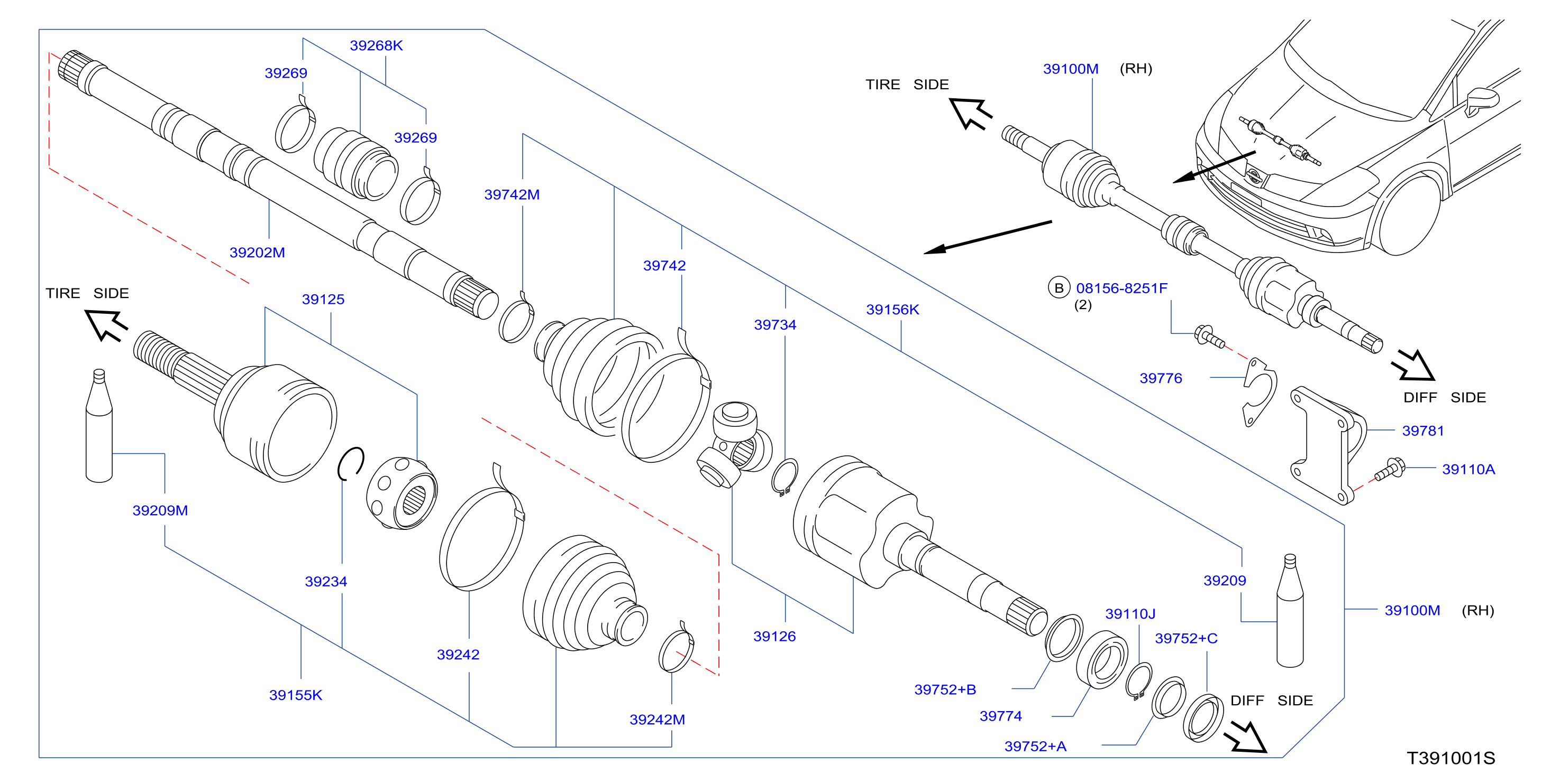 Front Drive Shaft Rh Side