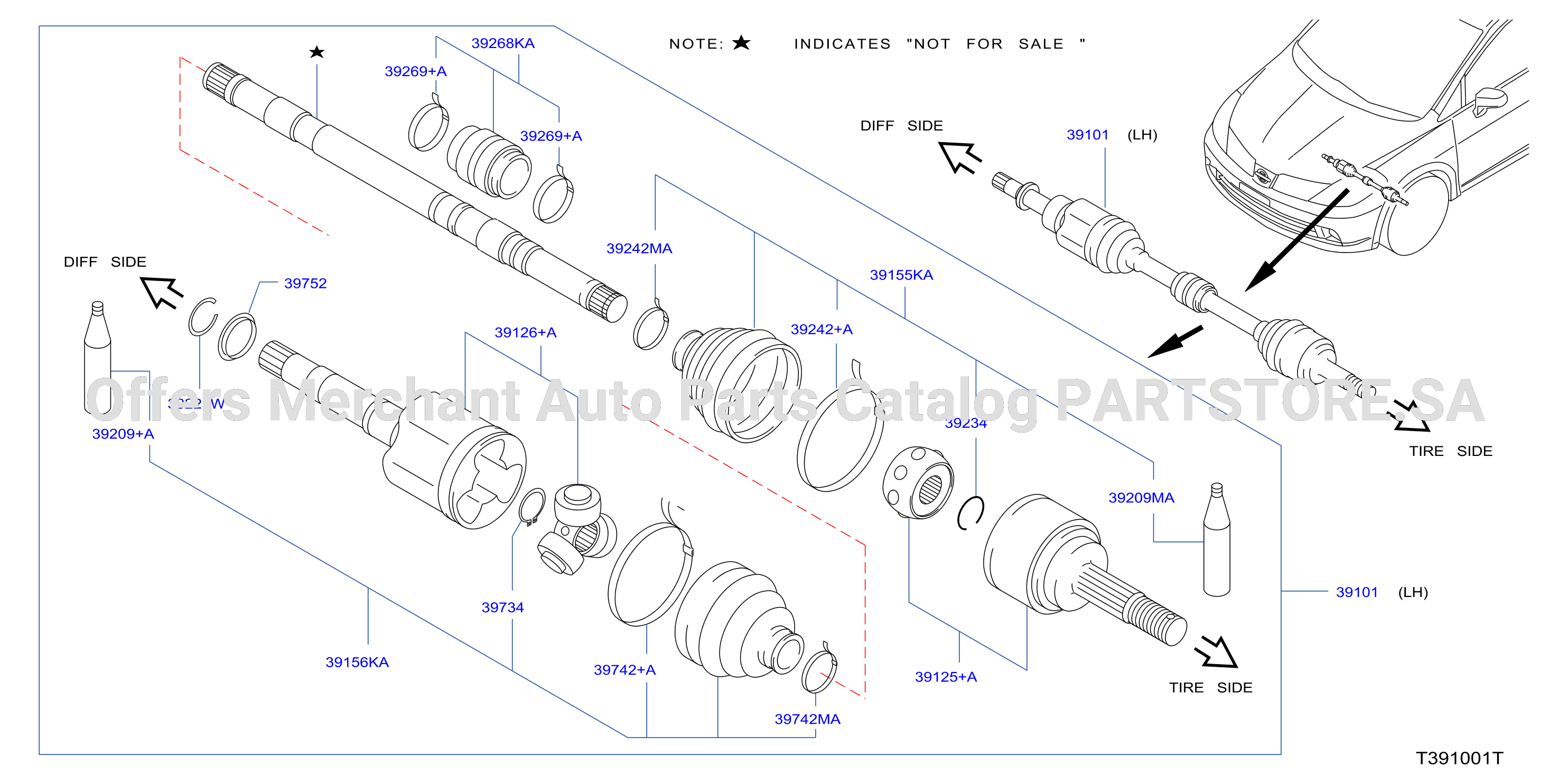 Front Drive Shaft Lh Side