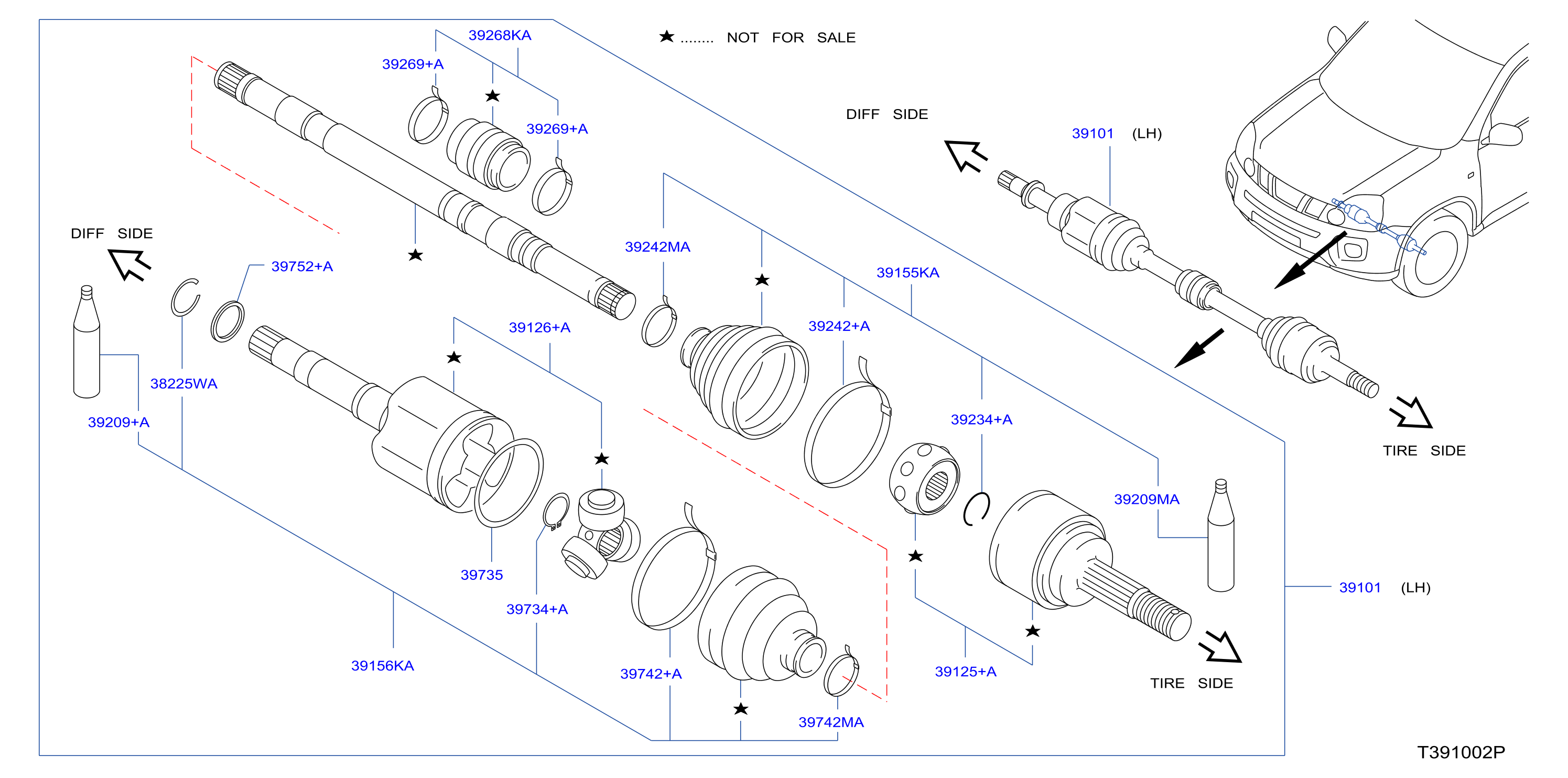 Front Drive Shaft Lh Side
