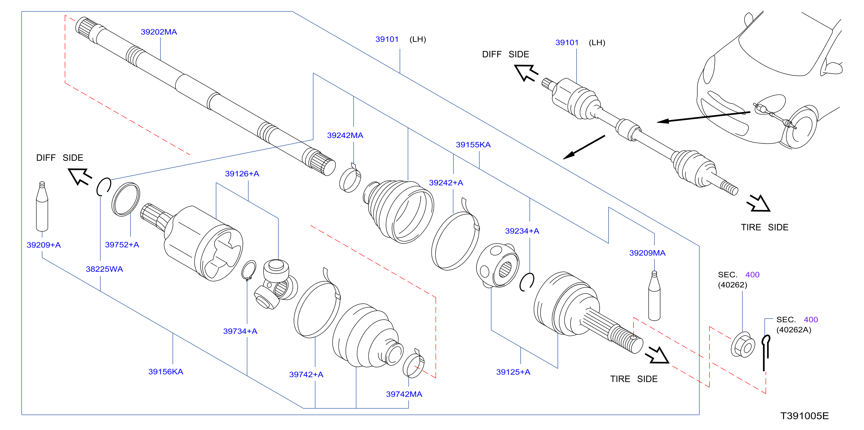 Front Drive Shaft Lh Side