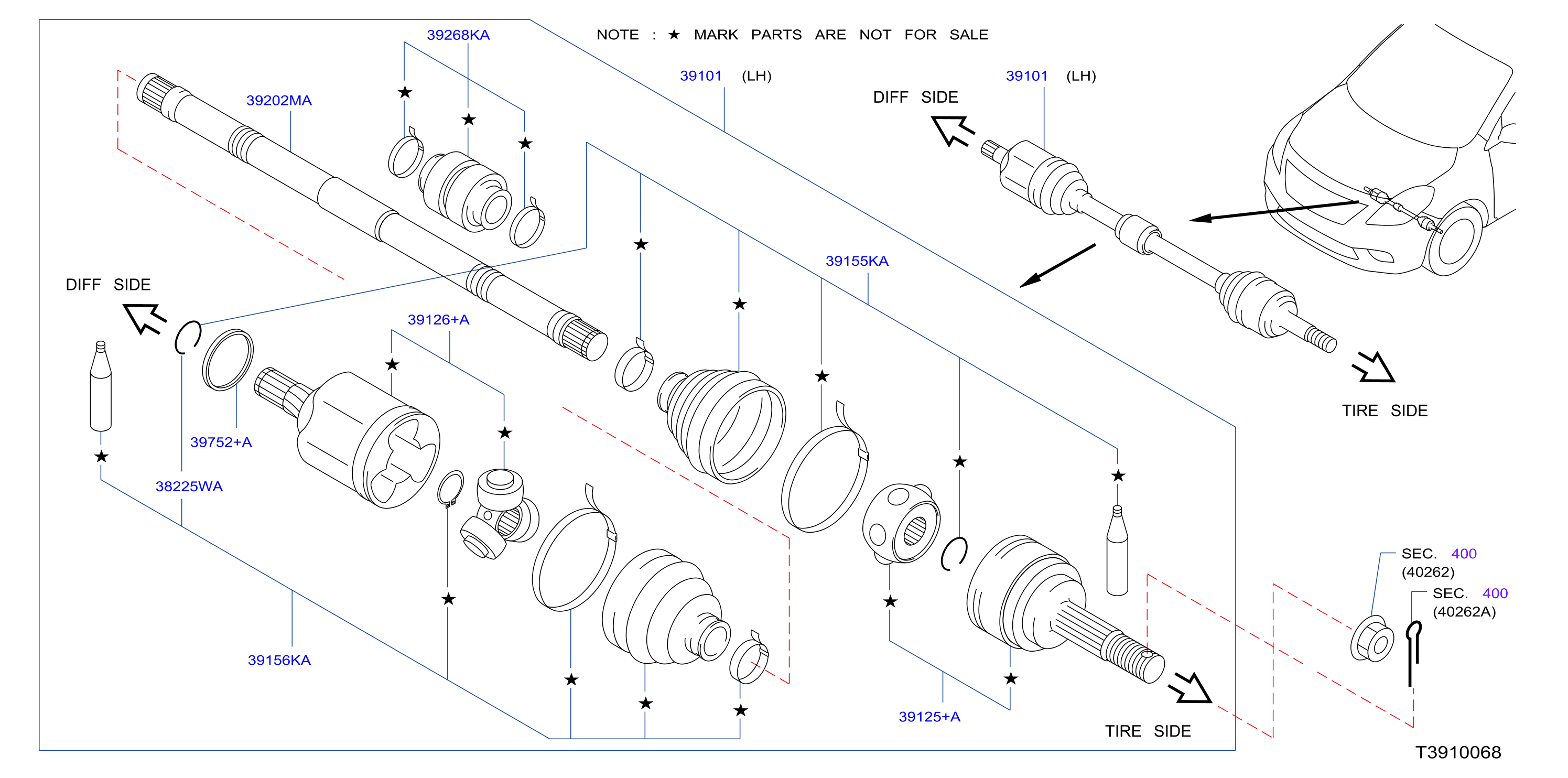 Front Drive Shaft Lh Side