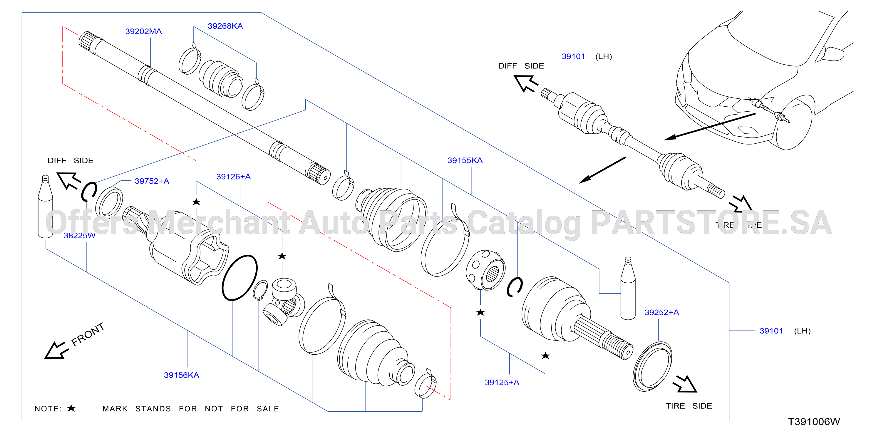 Front Drive Shaft Lh Side