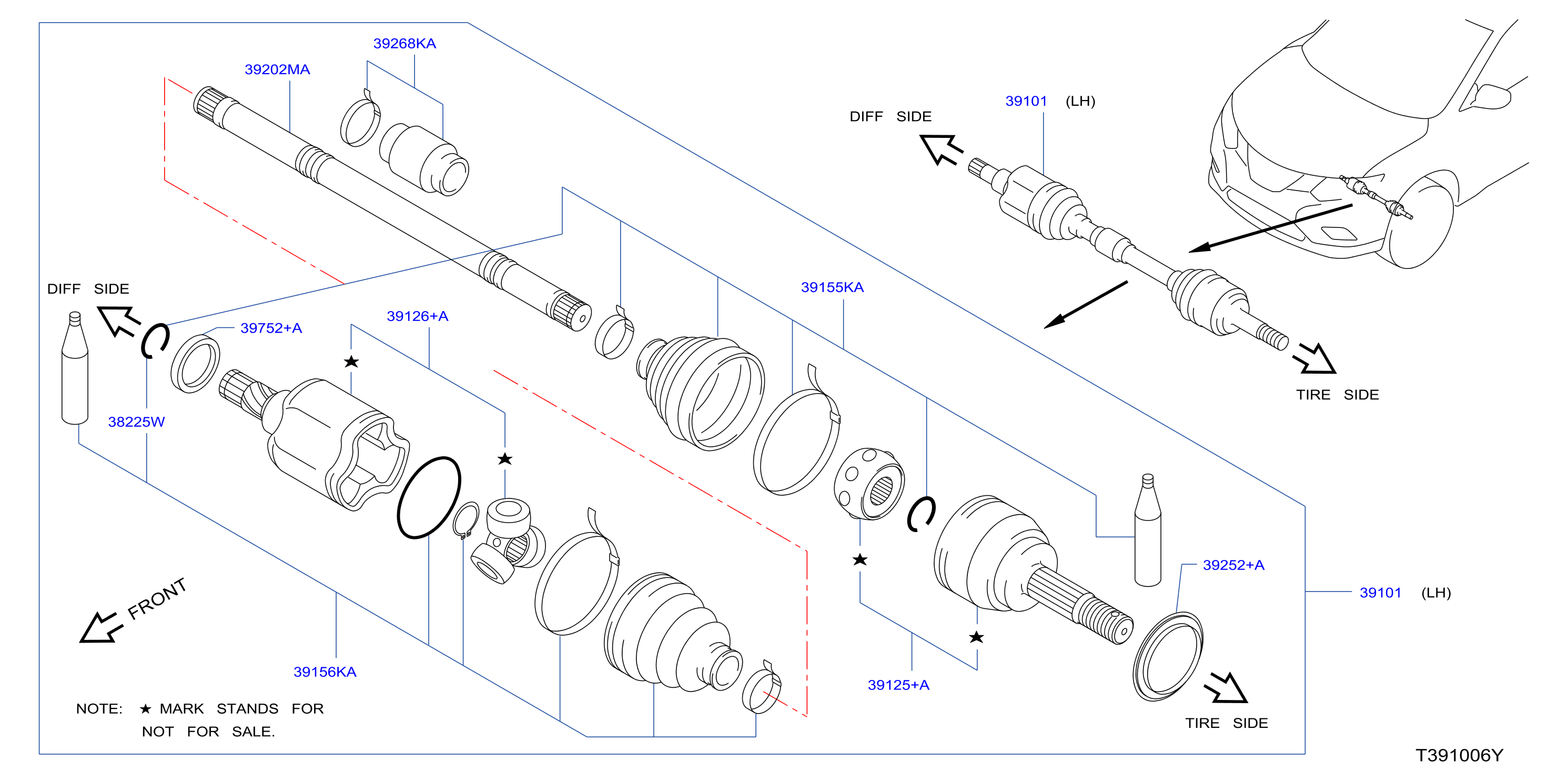 Front Drive Shaft Lh Side