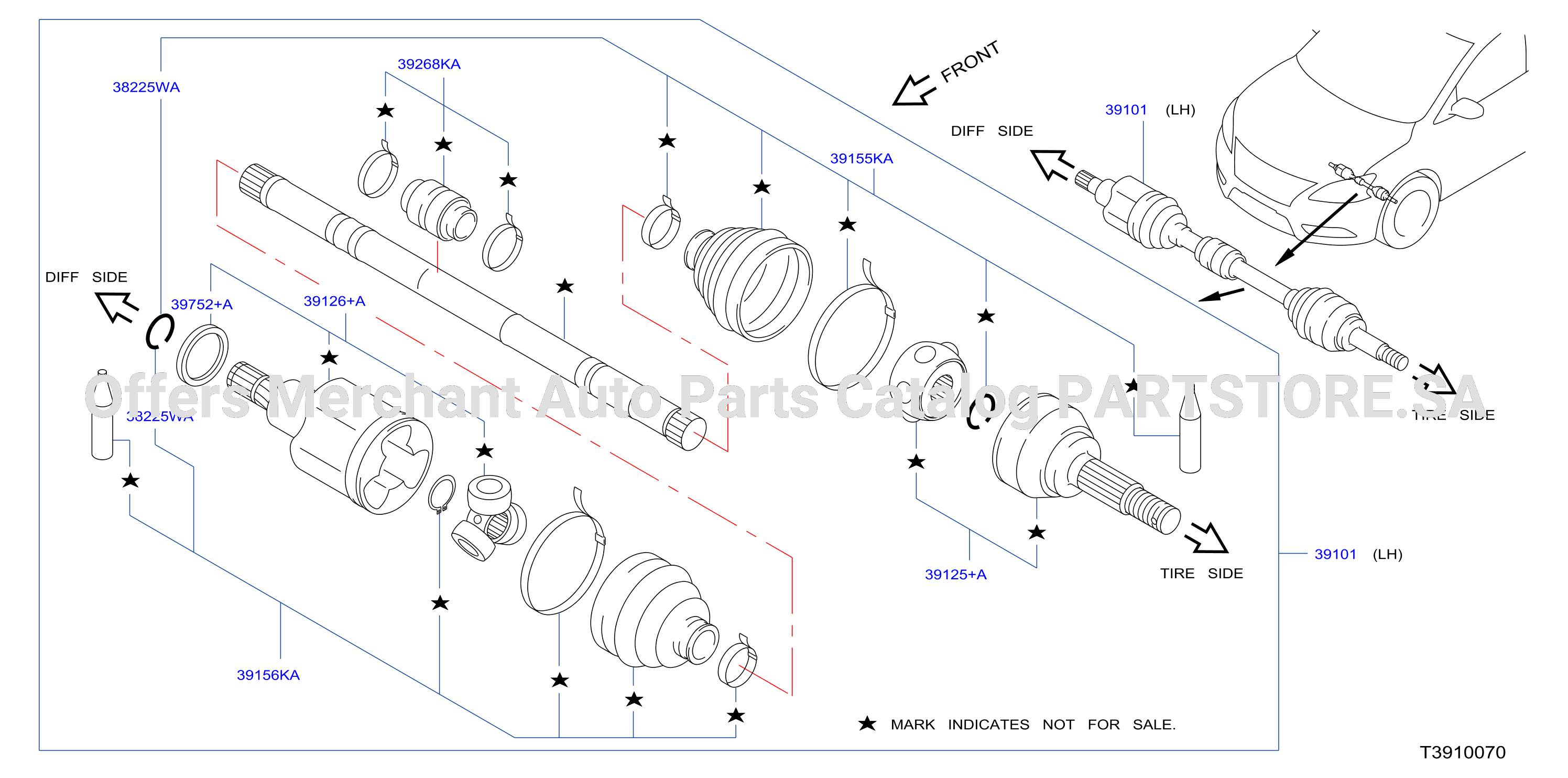 Front Drive Shaft Lh Side