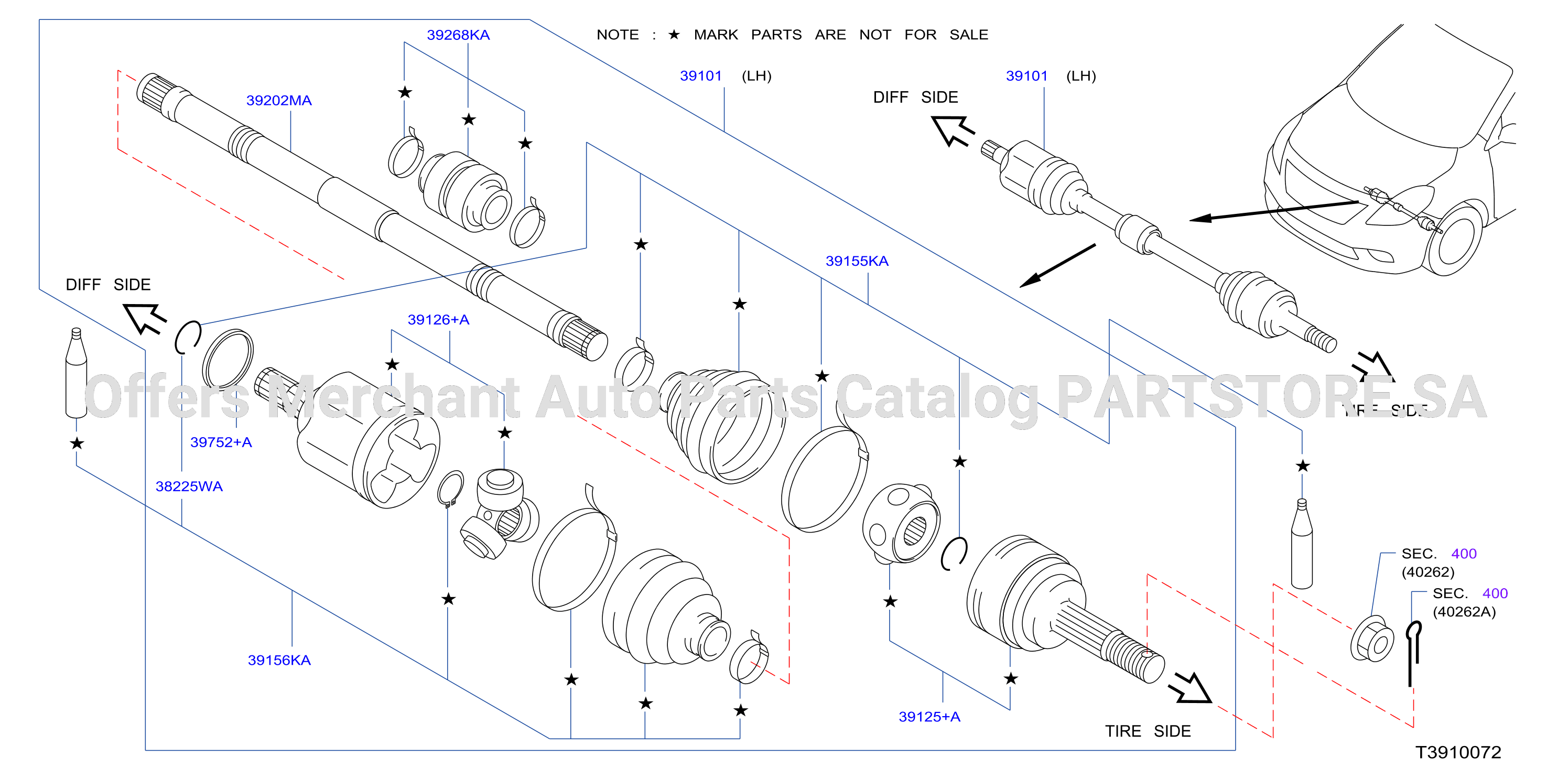 Front Drive Shaft Lh Side