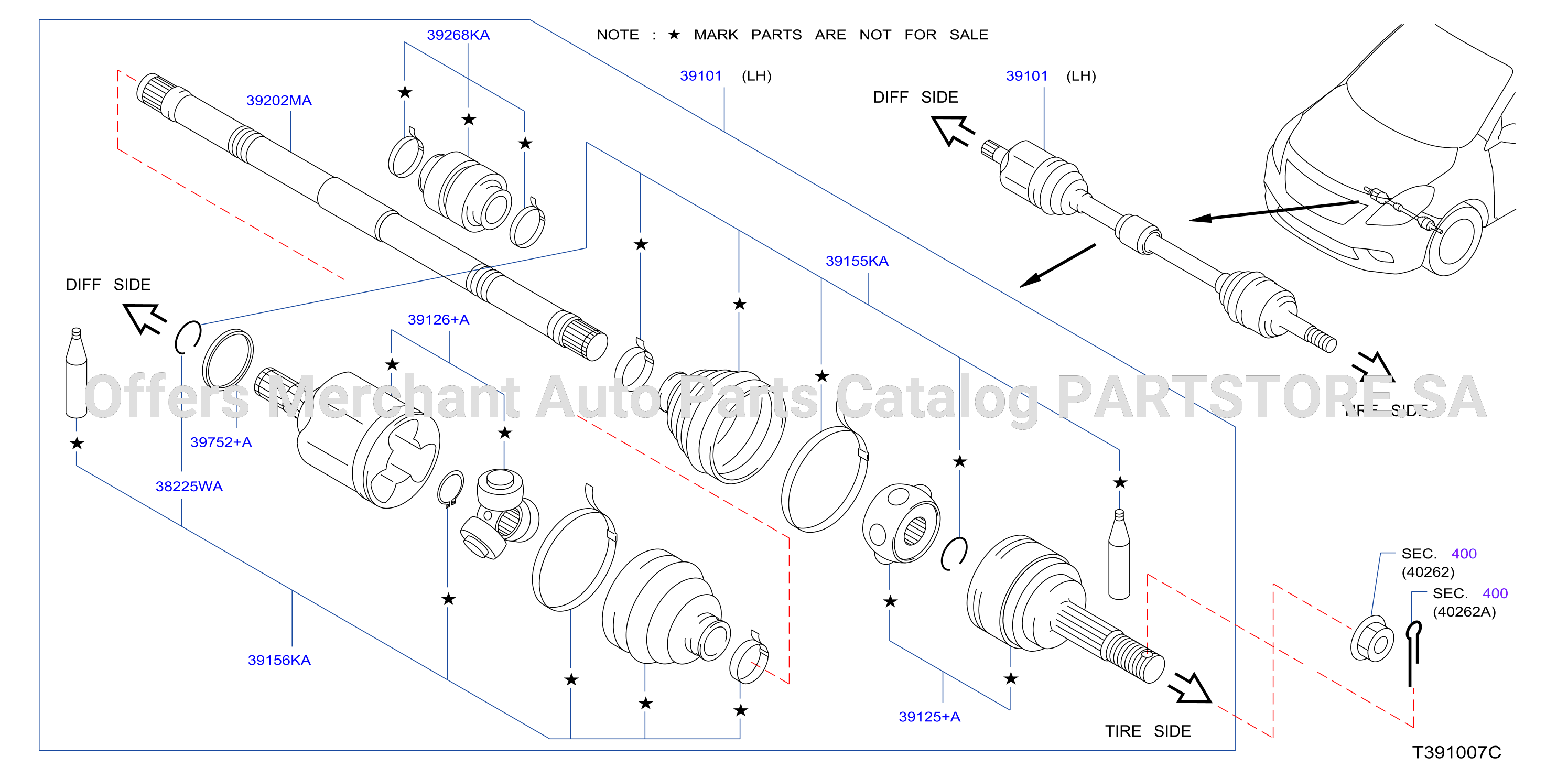 Front Drive Shaft Lh Side