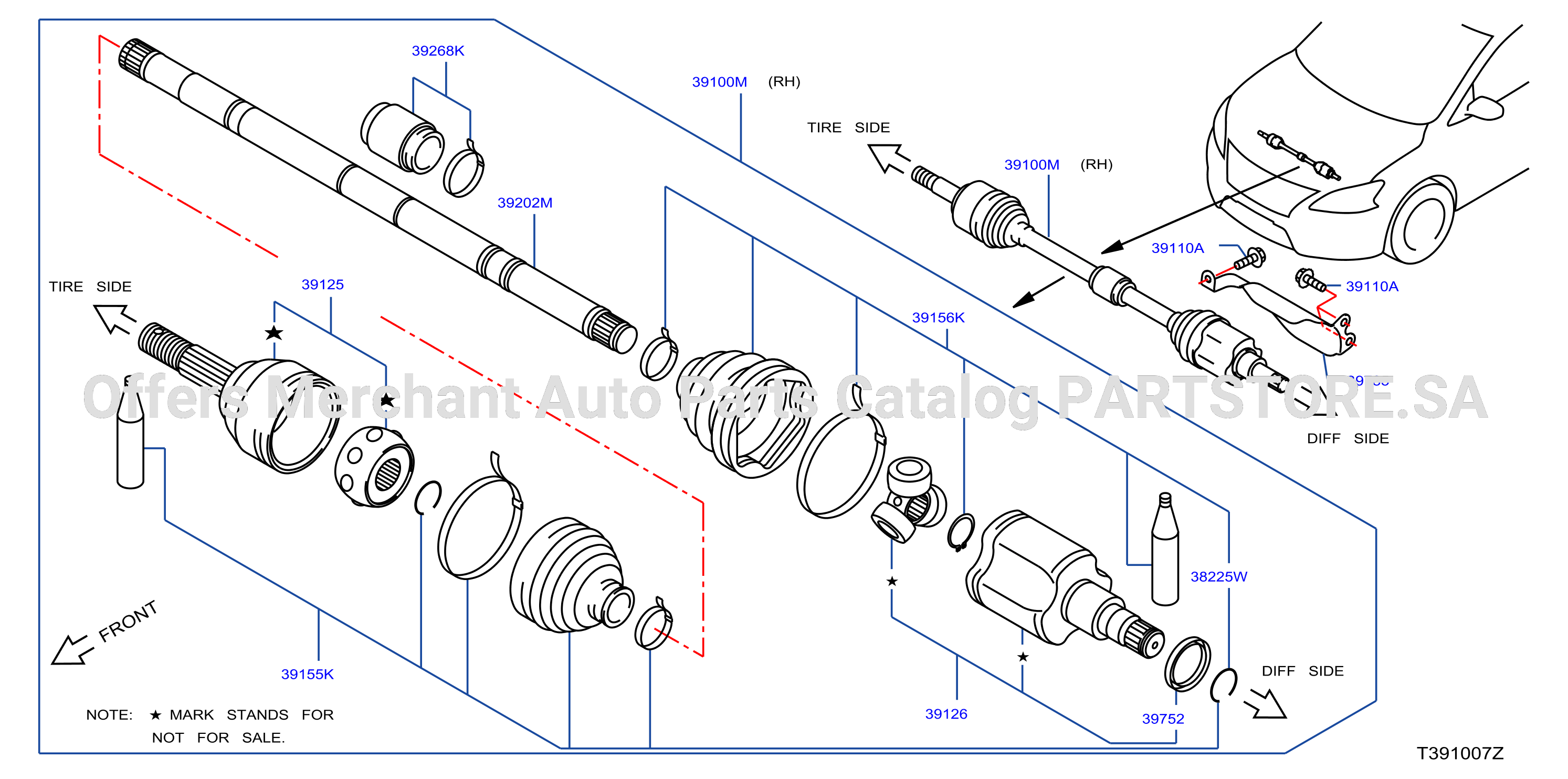 Front Drive Shaft Rh Side
