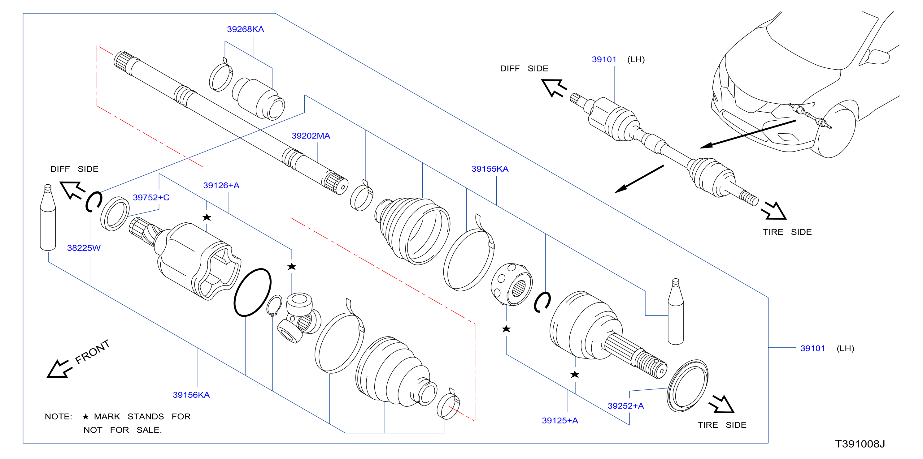 Front Drive Shaft Lh Side