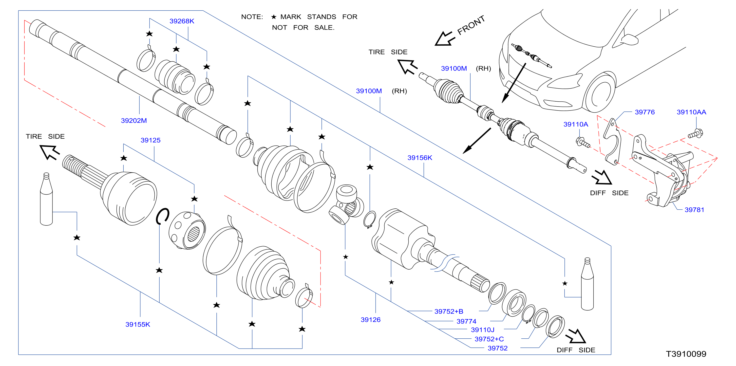 Front Drive Shaft Lh Side