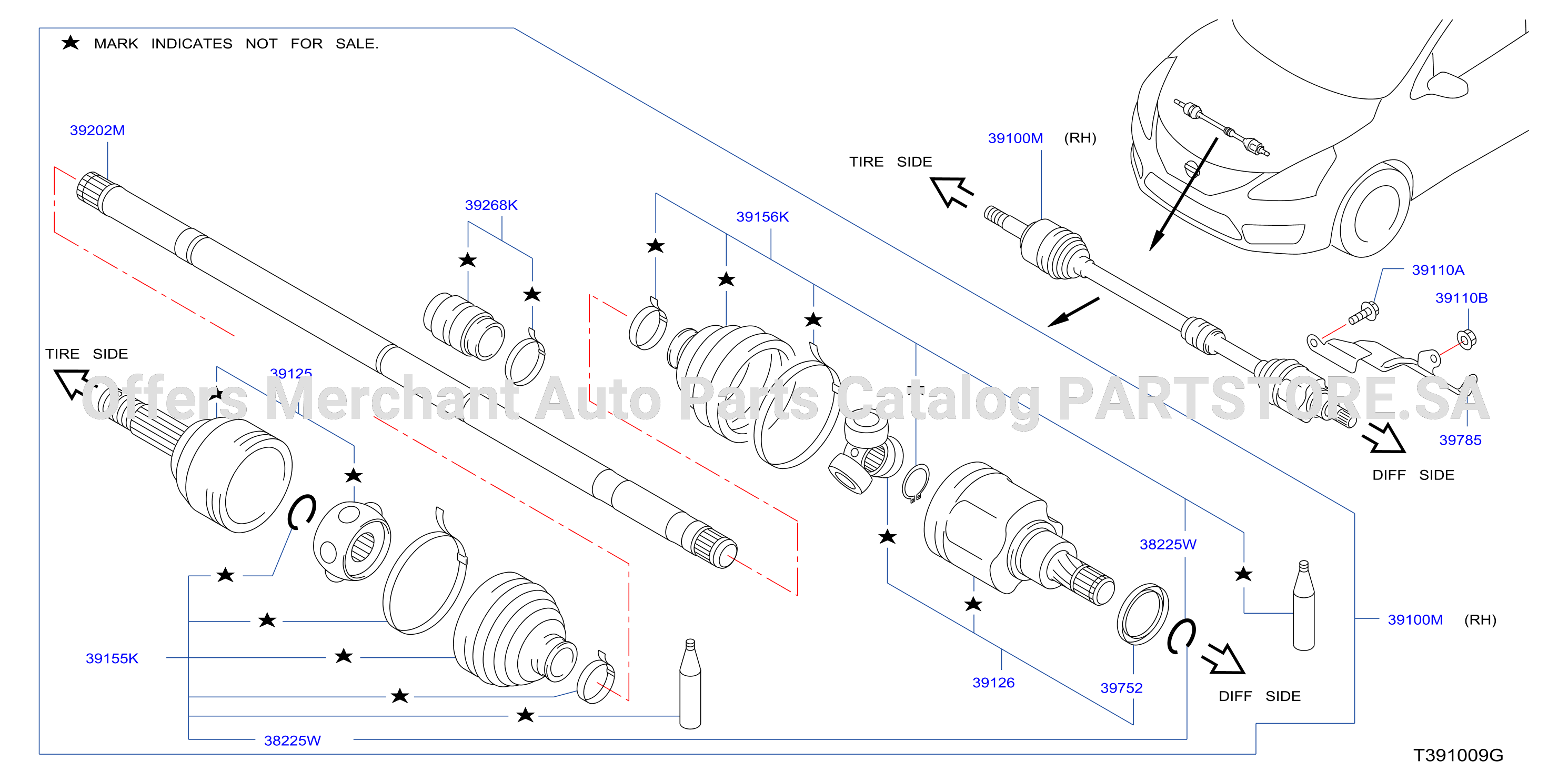 Front Drive Shaft Rh Side
