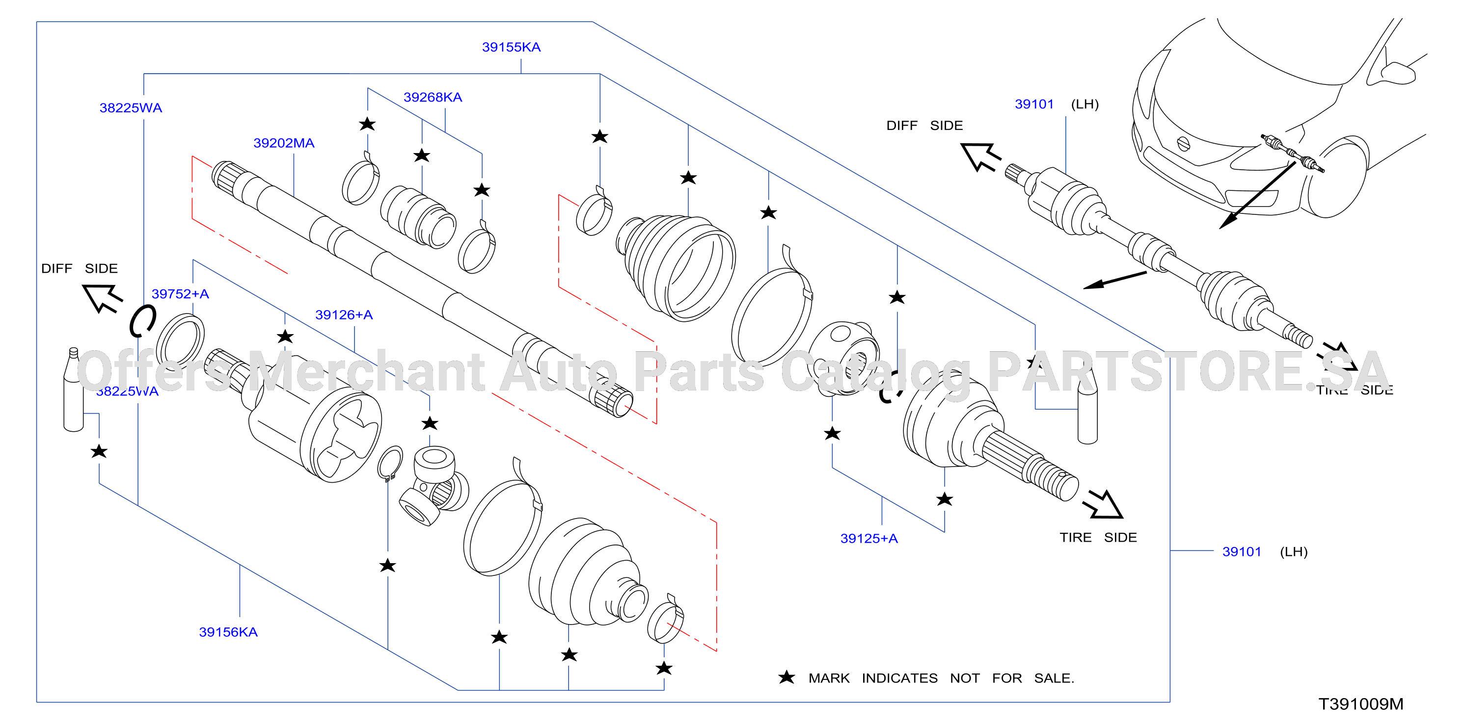Front Drive Shaft Lh Side