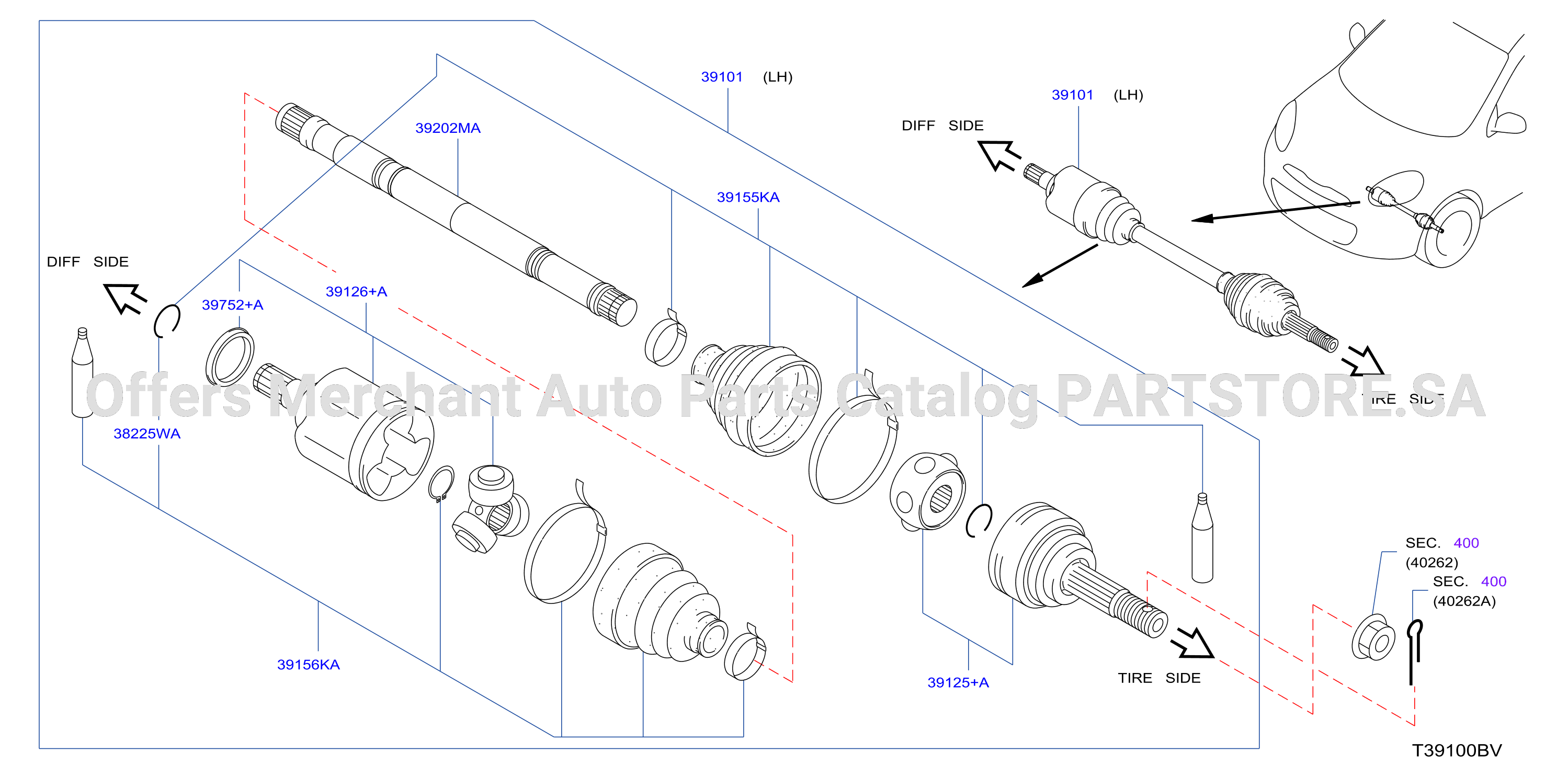 Front Drive Shaft Lh Side