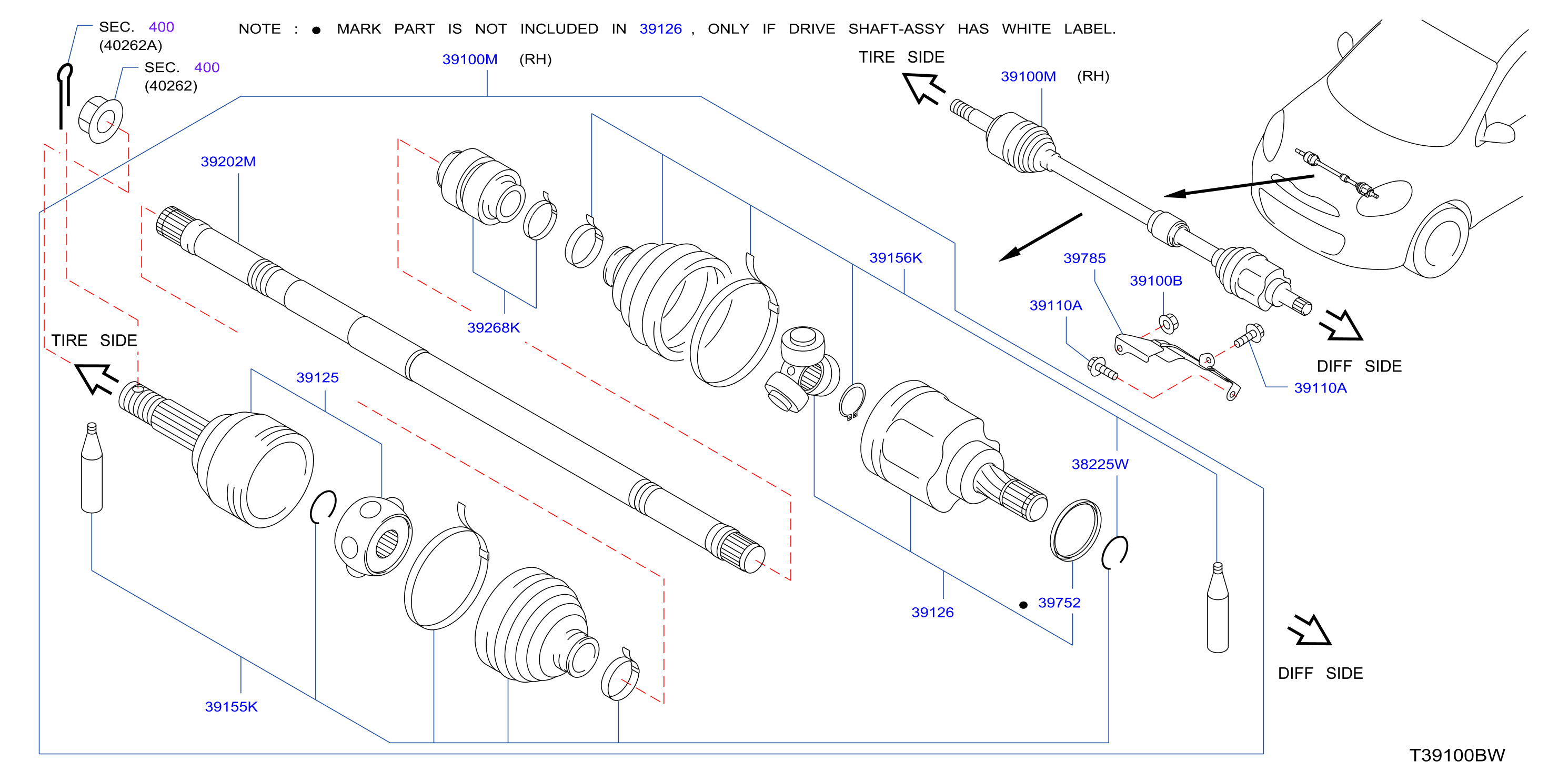 Front Drive Shaft Rh Side