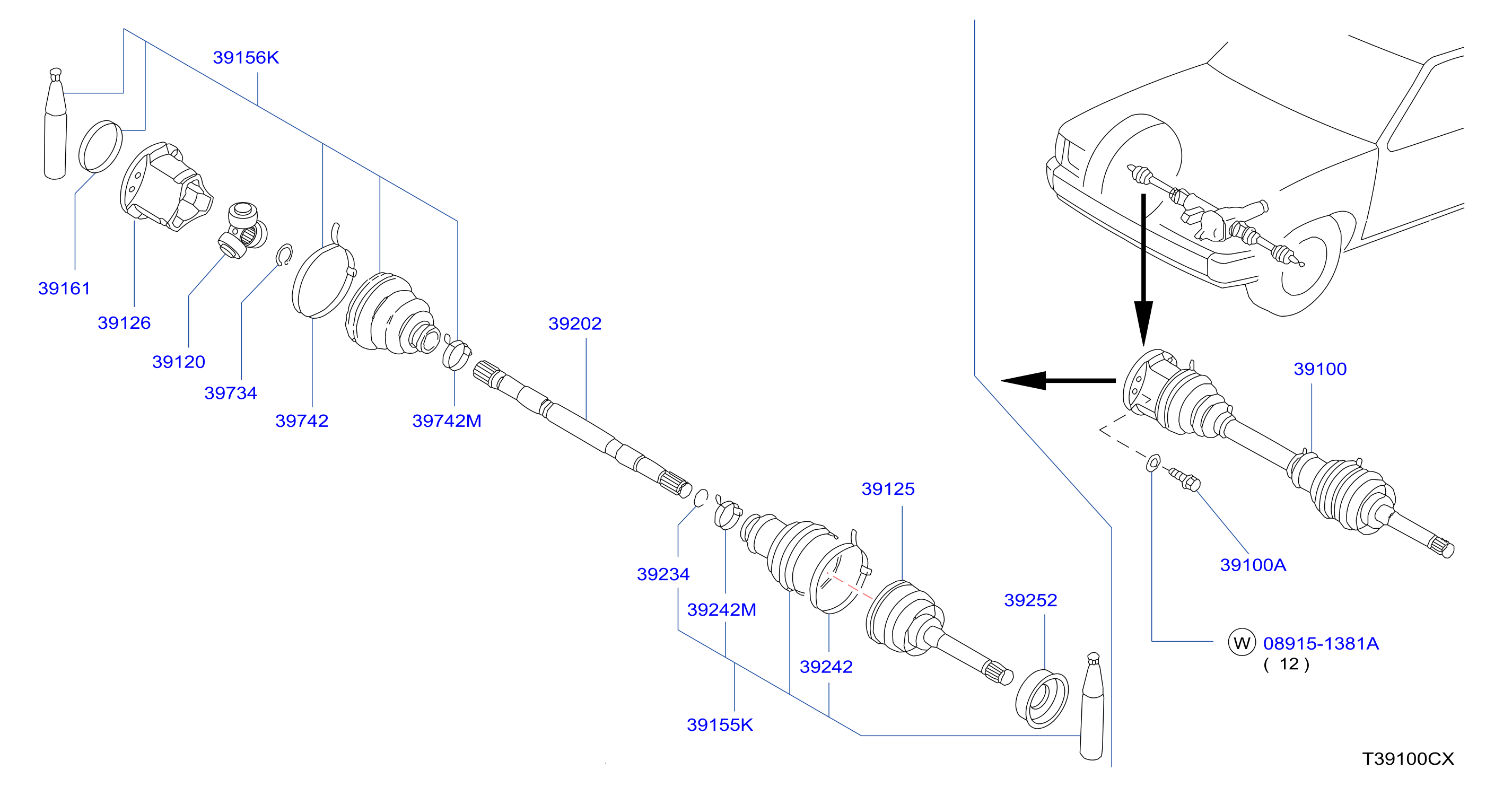 Front Drive Shaft Rh Side