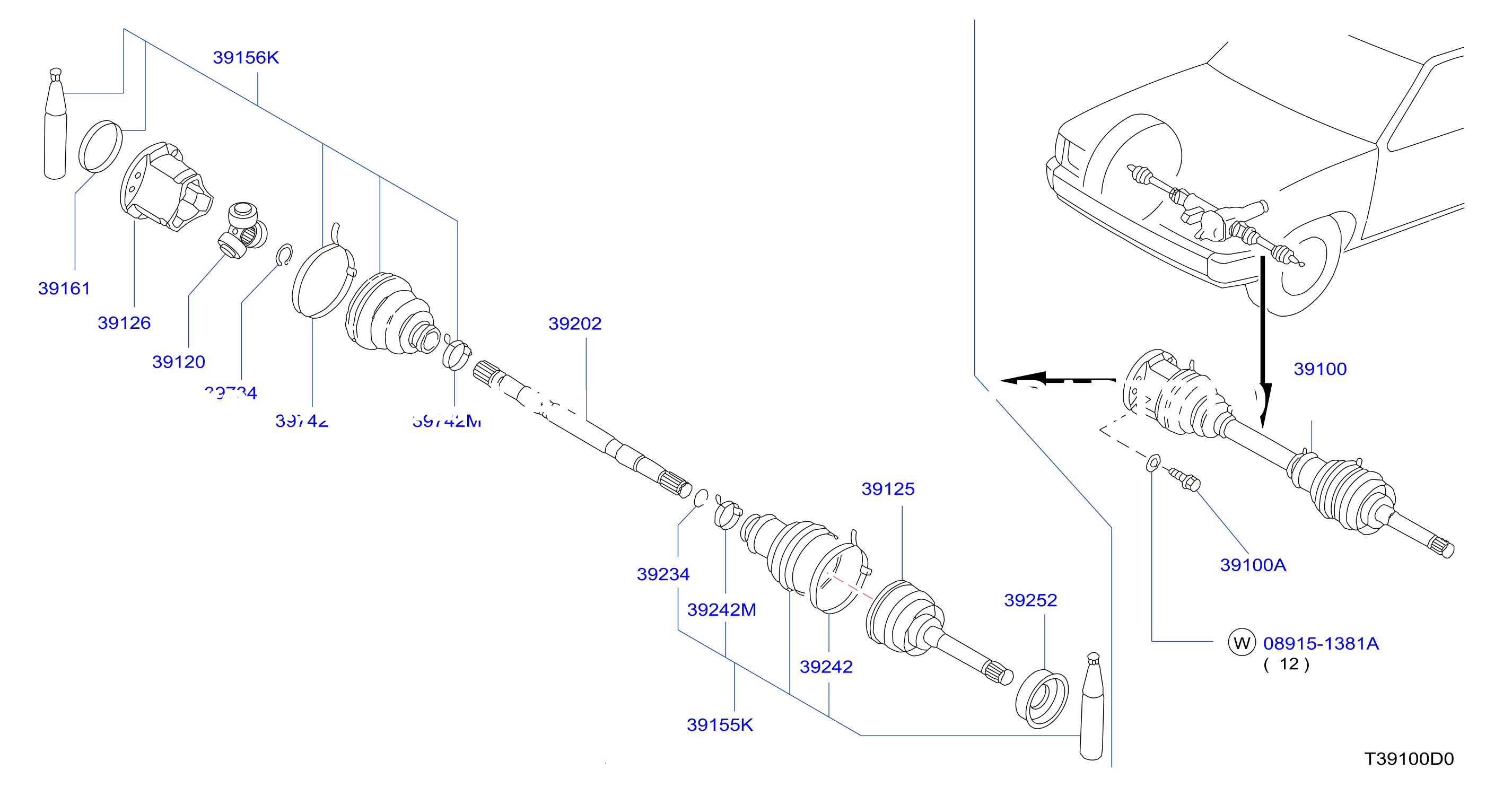 Front Drive Shaft Lh Side