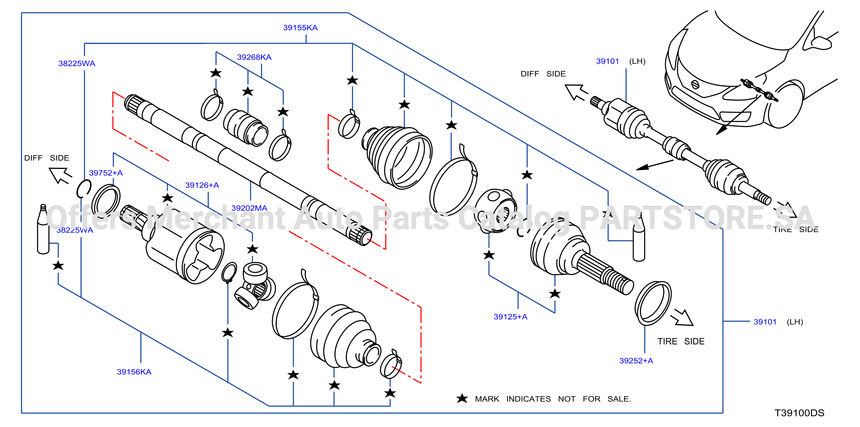 Front Drive Shaft Lh Side