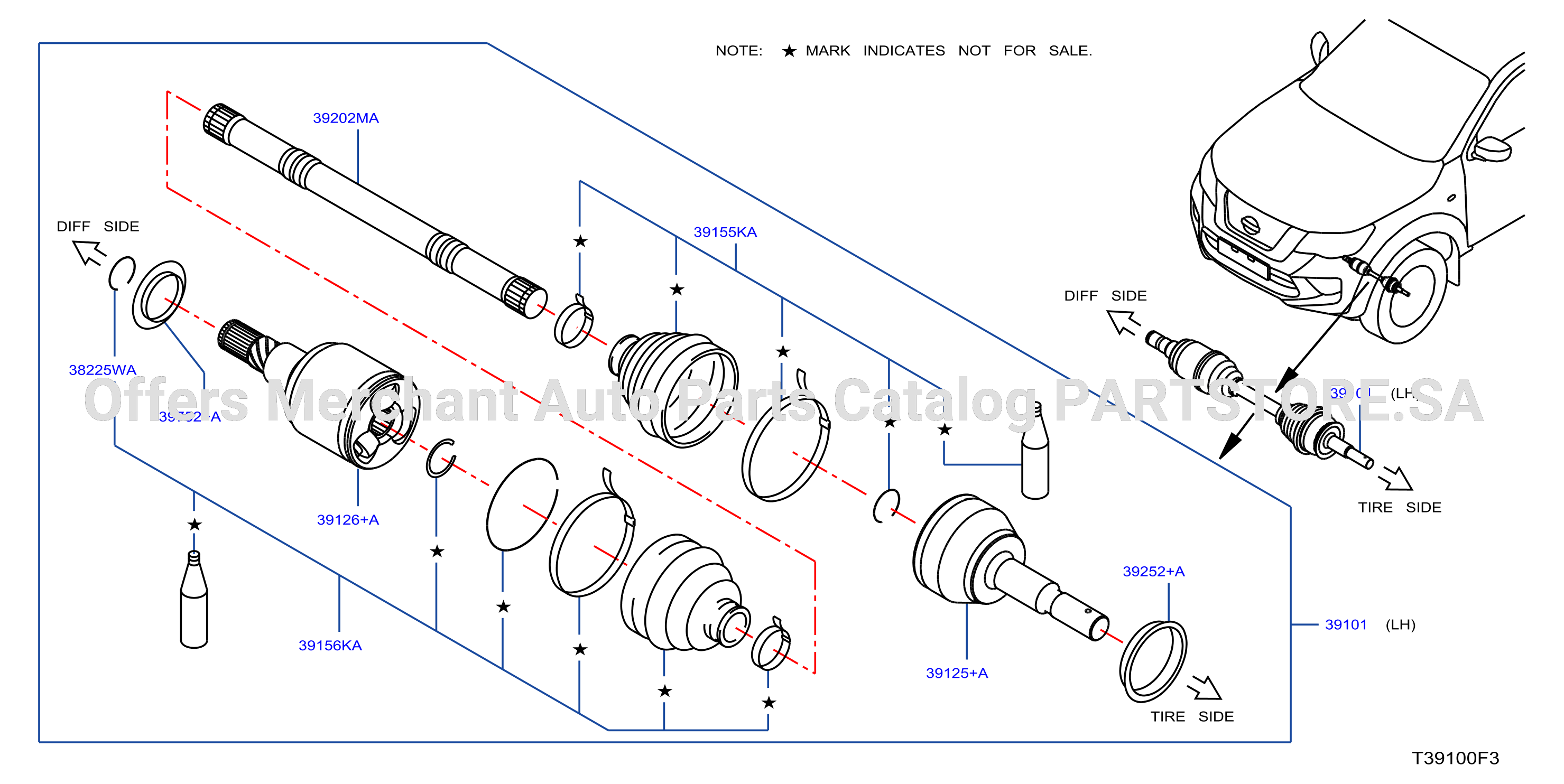 Front Drive Shaft Lh Side