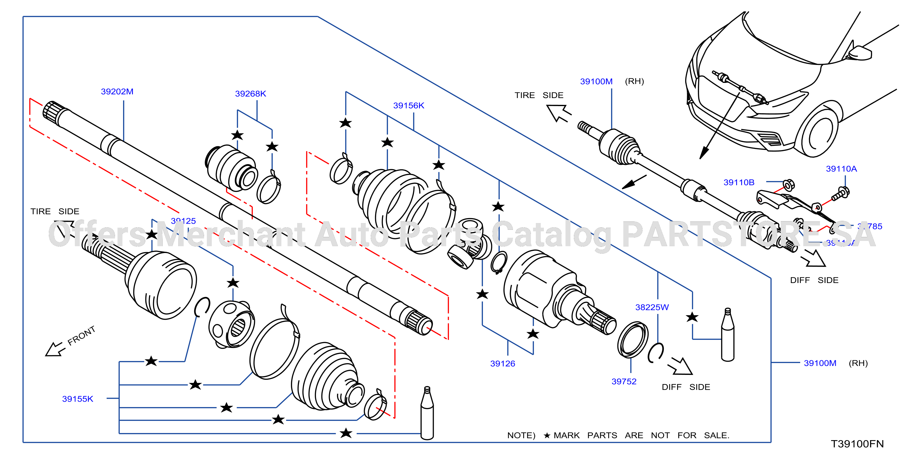 Front Drive Shaft Rh Side