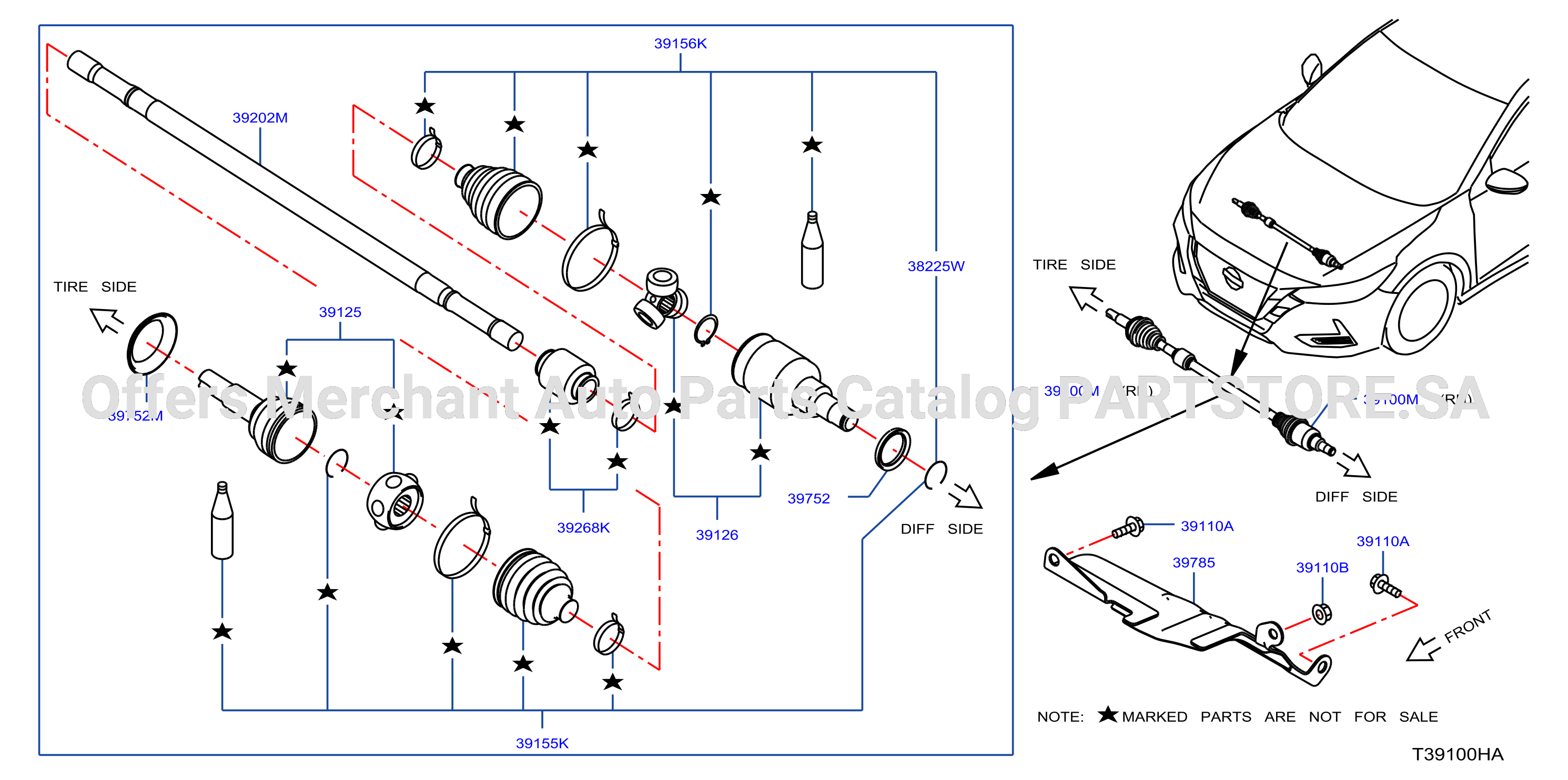 Front Drive Shaft Rh Side