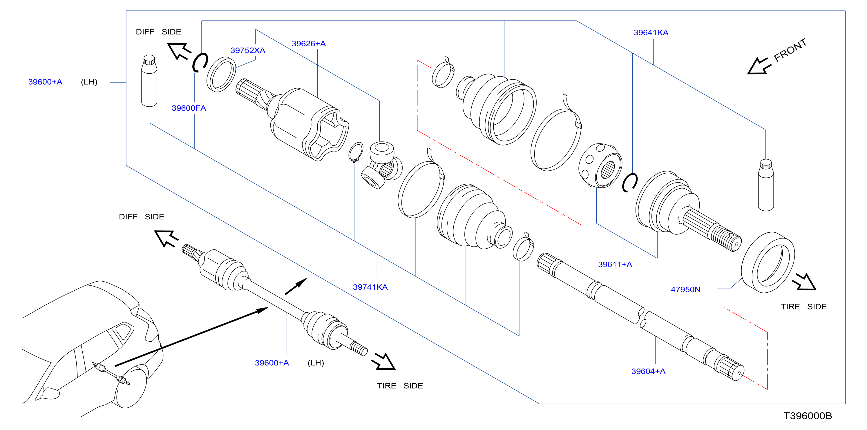 Rear Drive Shaft Lh Side