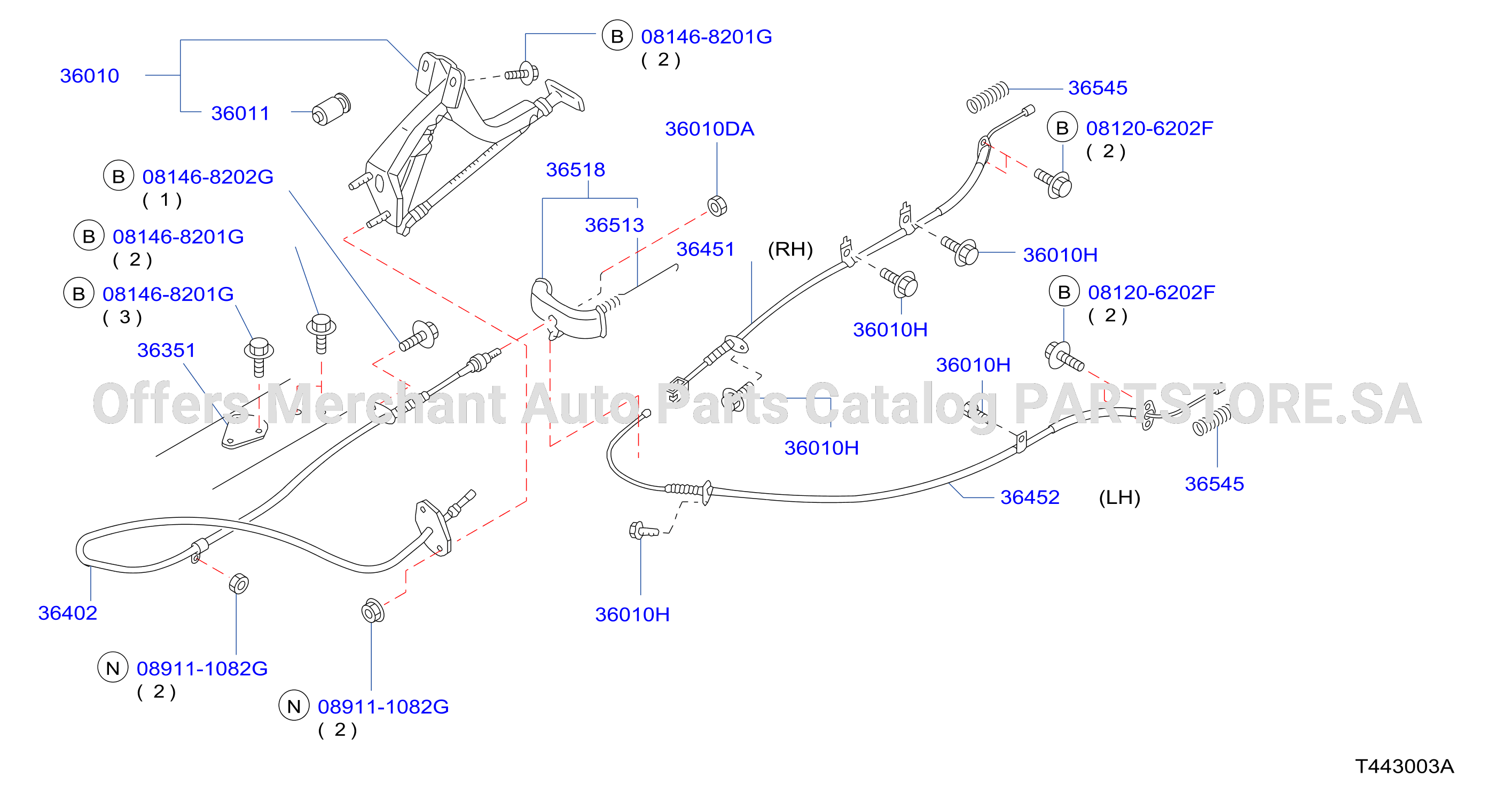 Parking Brake Control 2Wd Stick Type